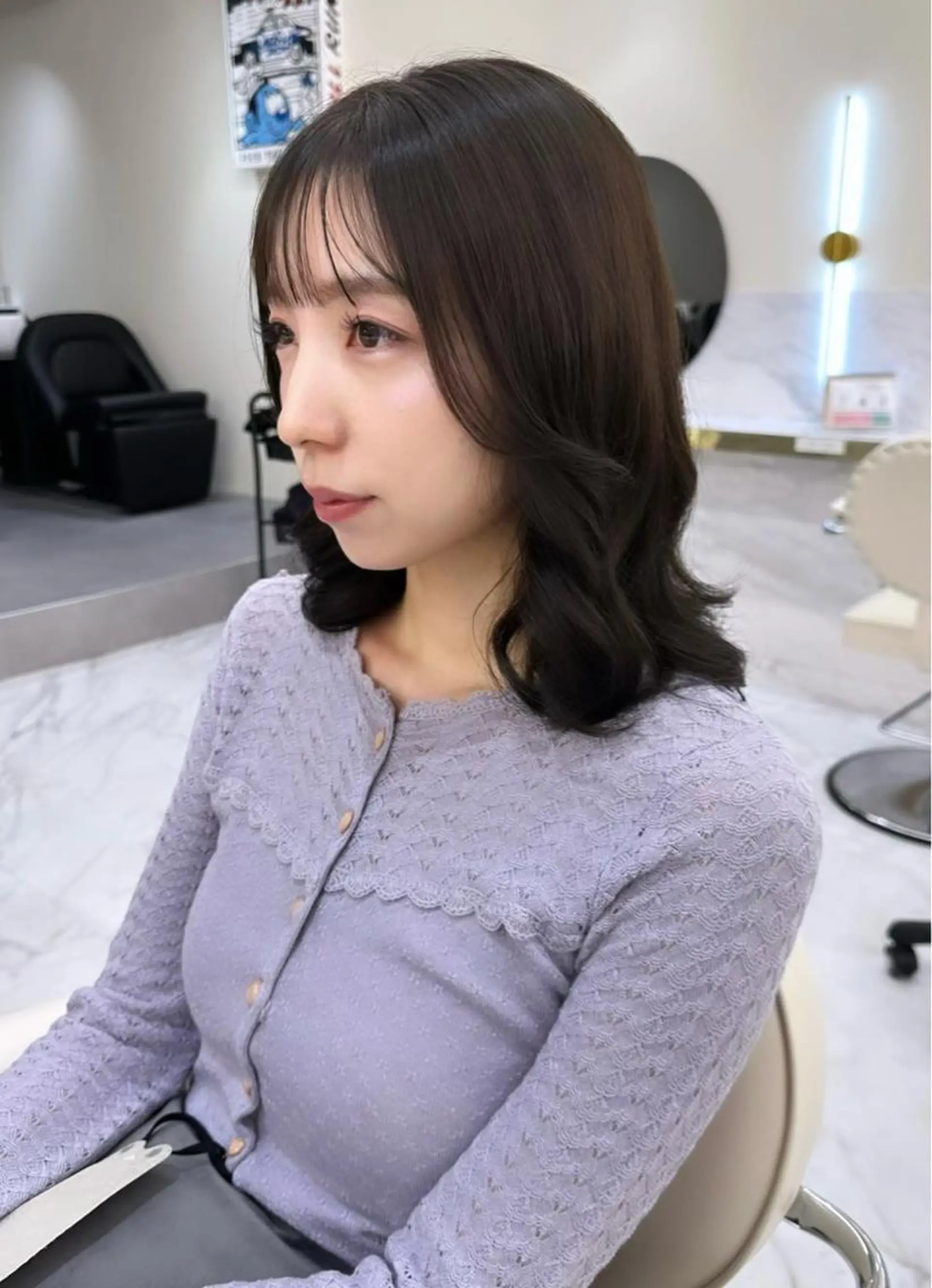 ミディアム カラー パーマ カット ヘアカラー パーマ ニシダヒカリ🌙 髪質改善×似合わせのヘアスタイル