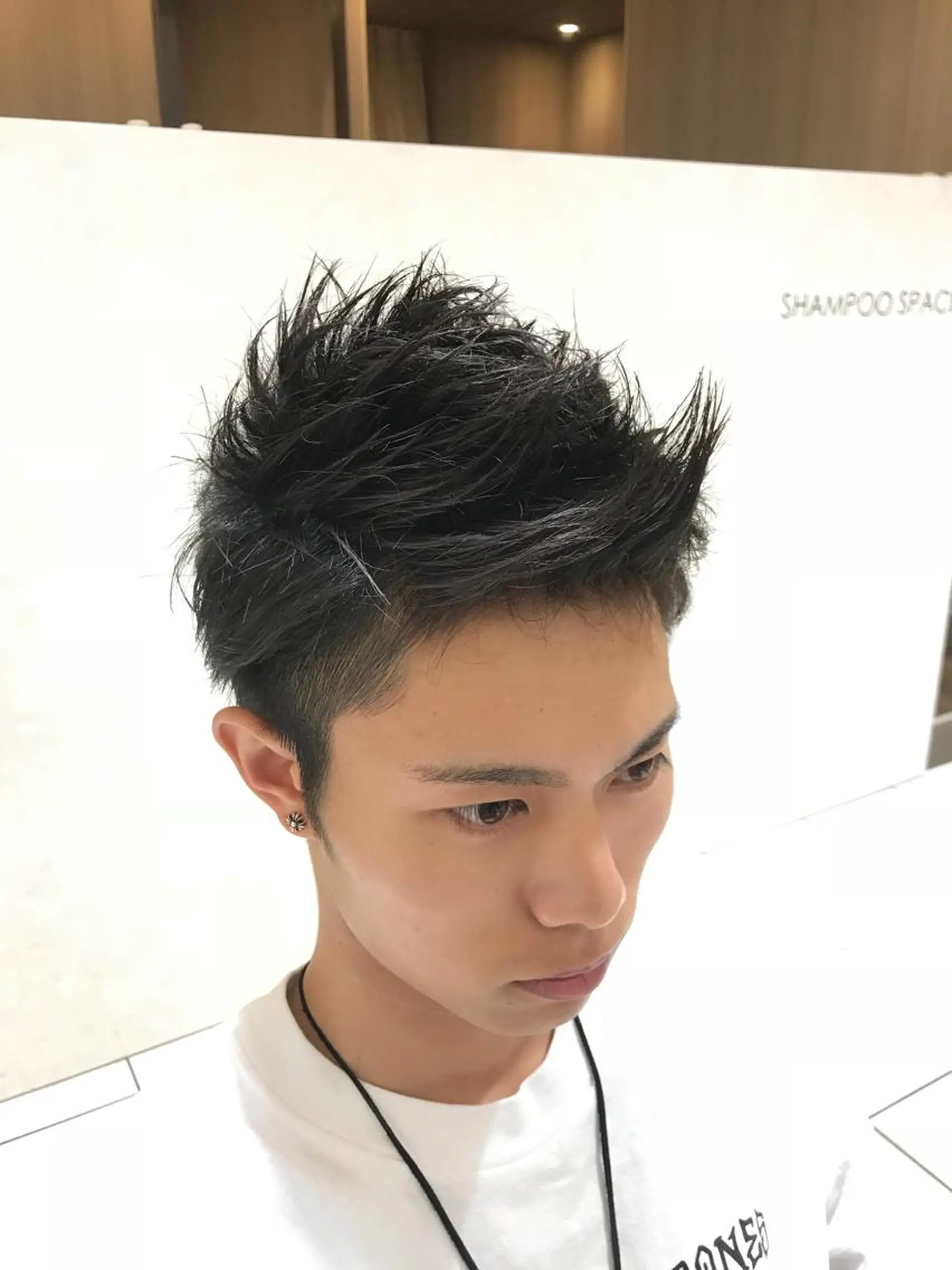 ショート ヘアアレンジ メンズ カット ヘッドスパ テラモト カズヨシのヘアスタイル