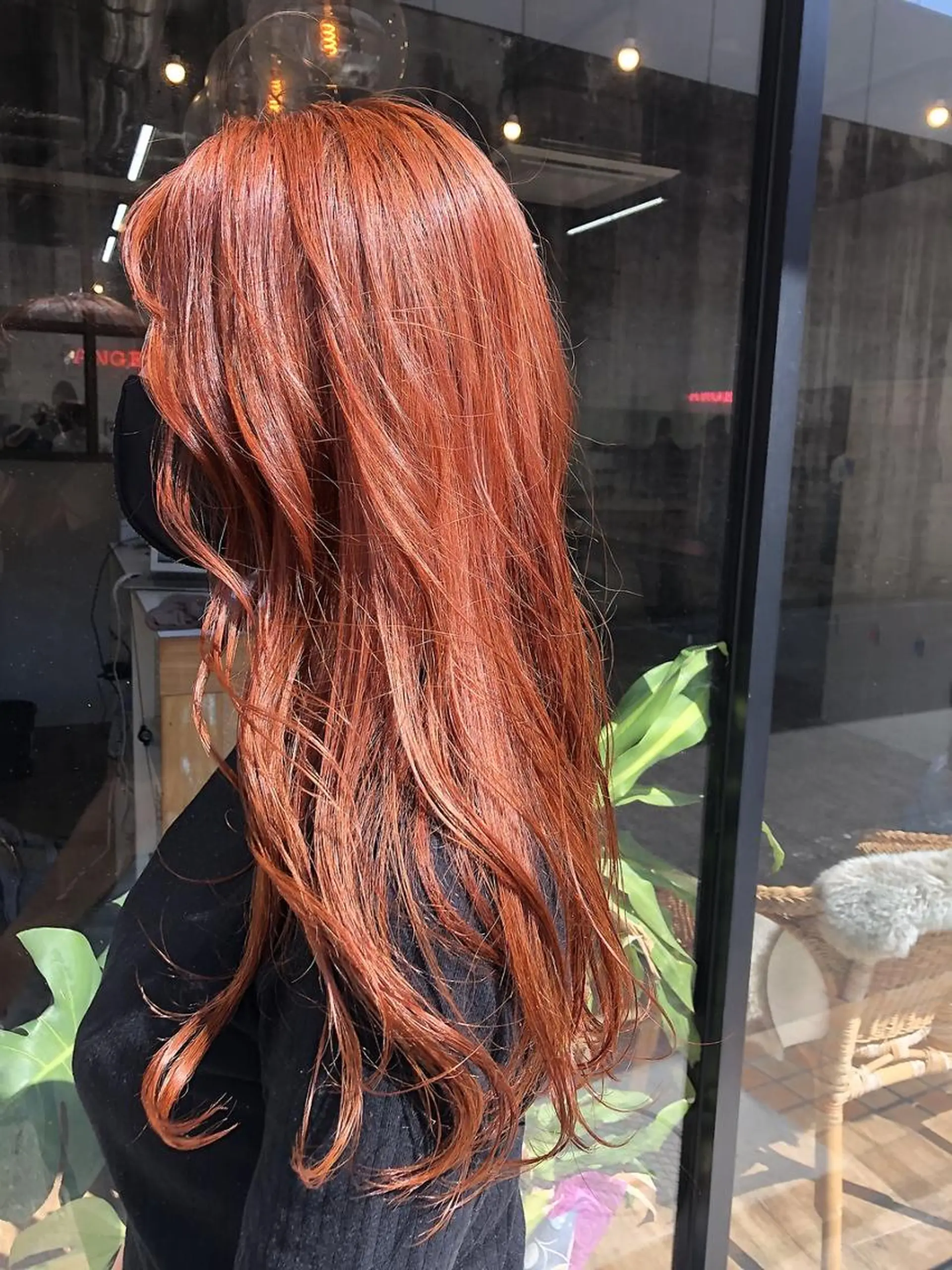 ロング カラー オレンジ ANGELICA 天理店のヘアスタイル
