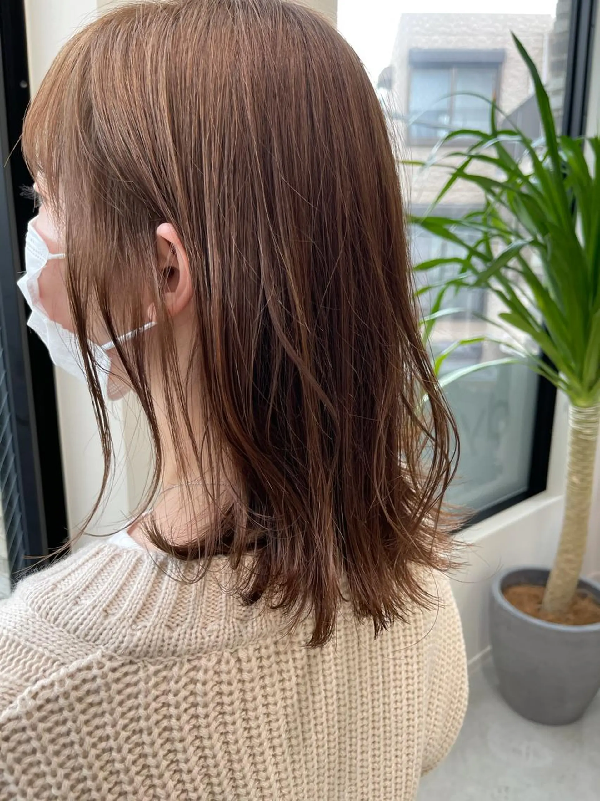 ミディアム カット ヘアカラー トリートメント イメチェンカット✂️ 錦糸町佐藤店長のヘアスタイル