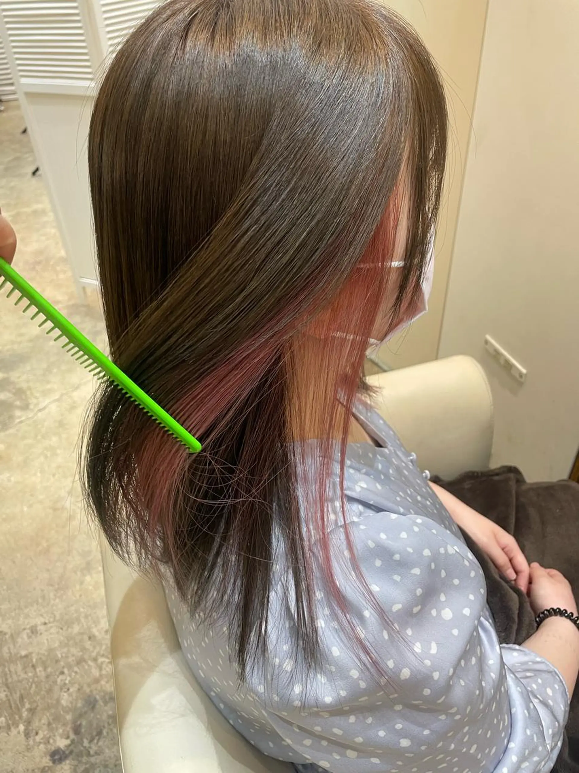 セミロング カラー カット ヘアカラー トリートメント 【完全個室】髪質改善 暖色カラー/山崎唯奈のヘアスタイル