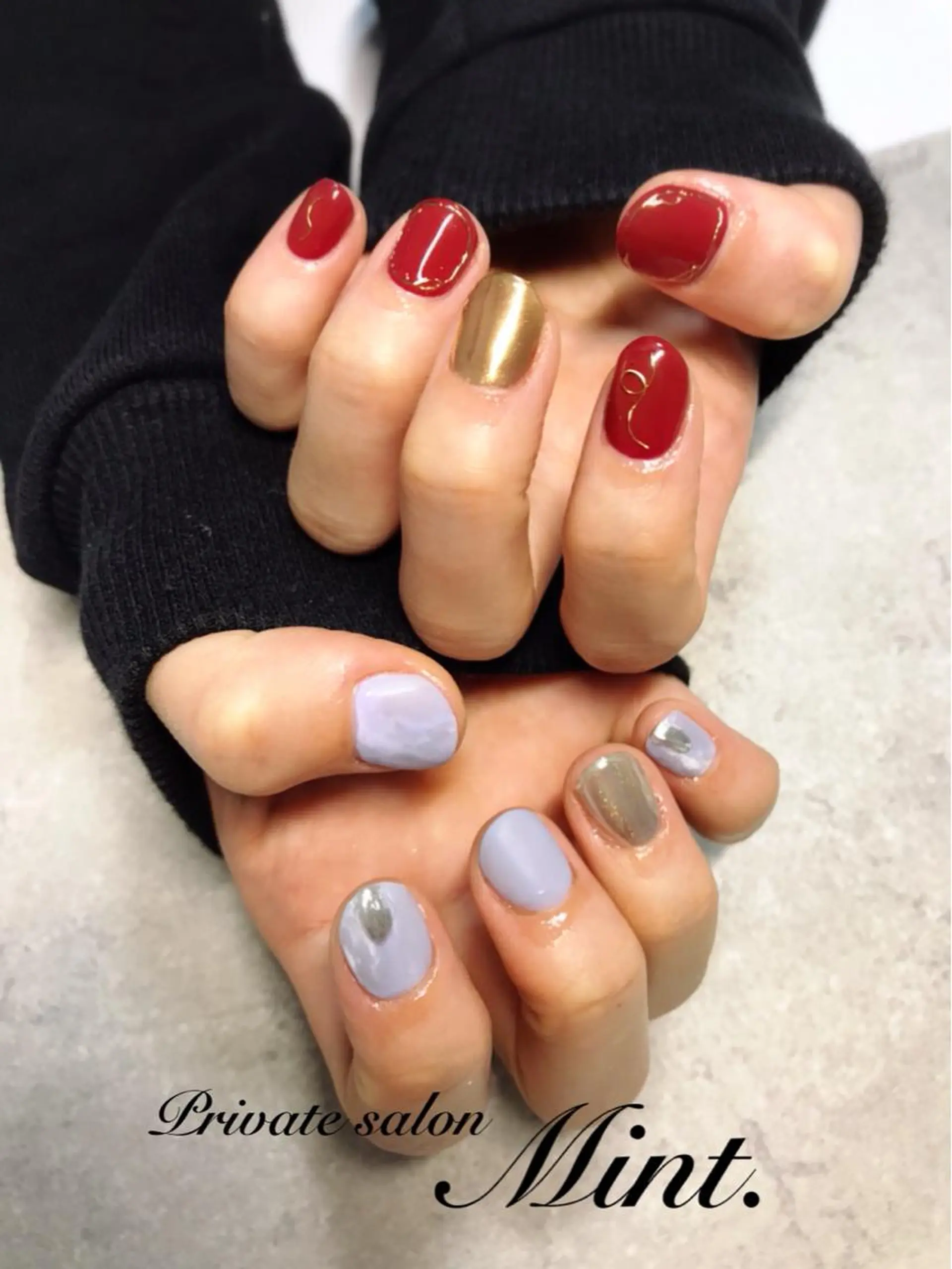 ショート ネイル ハンドネイル Mint. nailのネイルデザイン