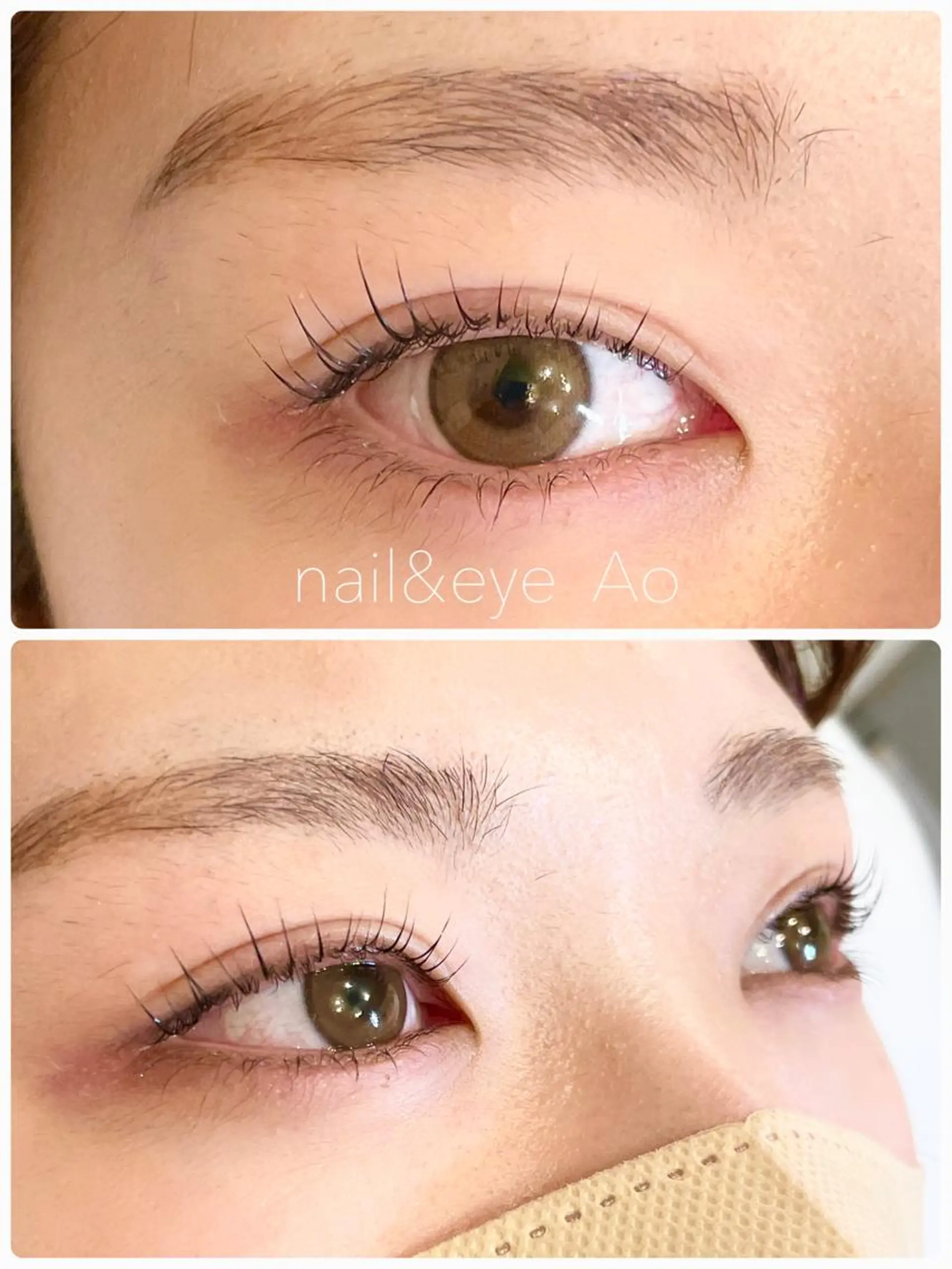 ミディアム カラー パーマ ヘアアレンジ メンズ キッズ ネイル マツエク・マツパ アイブロウ パリジェンヌラッシュリフト ストレートパーマ マツパ nail&eye Aoのマツエク・マツパデザイン