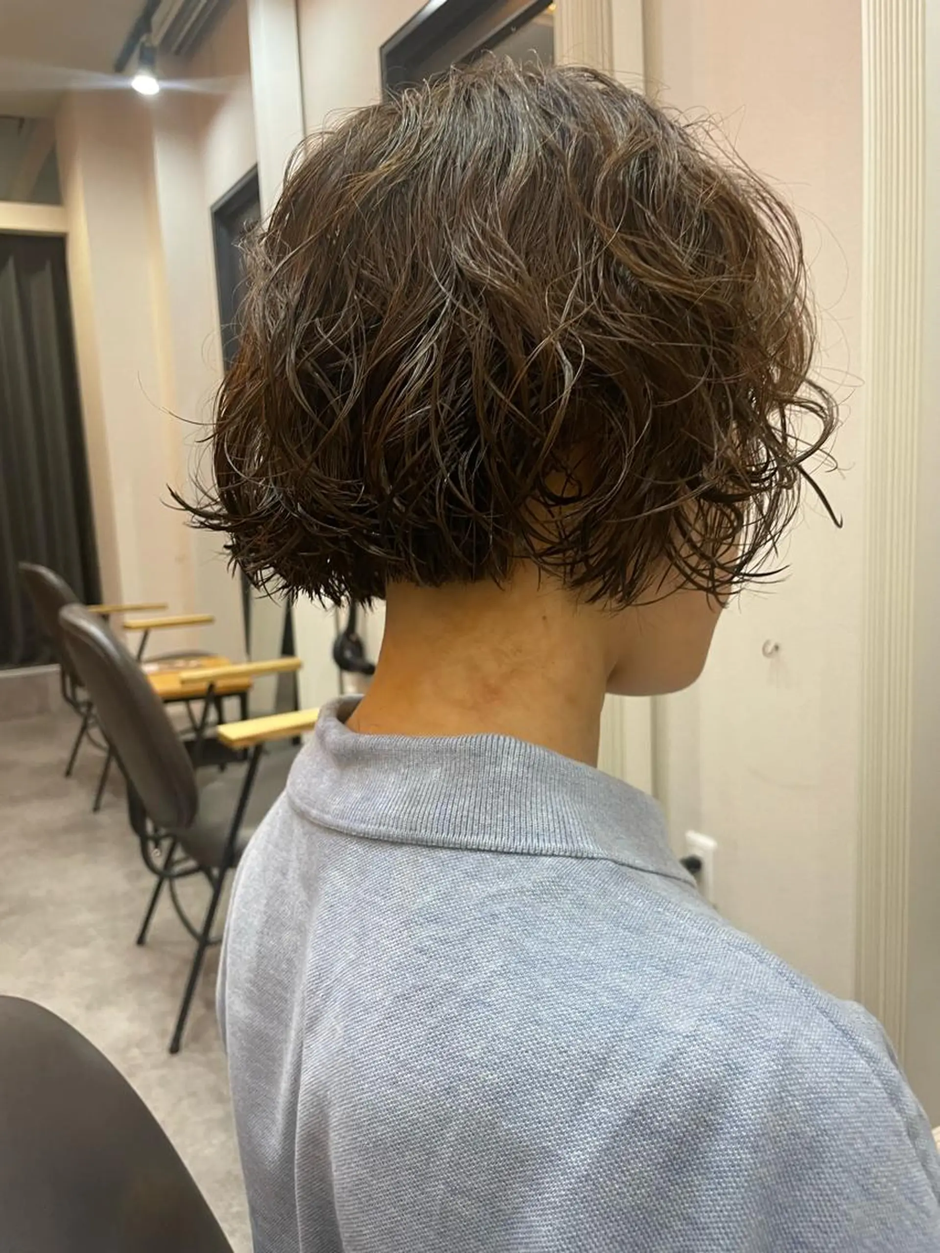 ショート パーマ カット パーマ ボブ/髪質改善/ soiナカジママドリのヘアスタイル