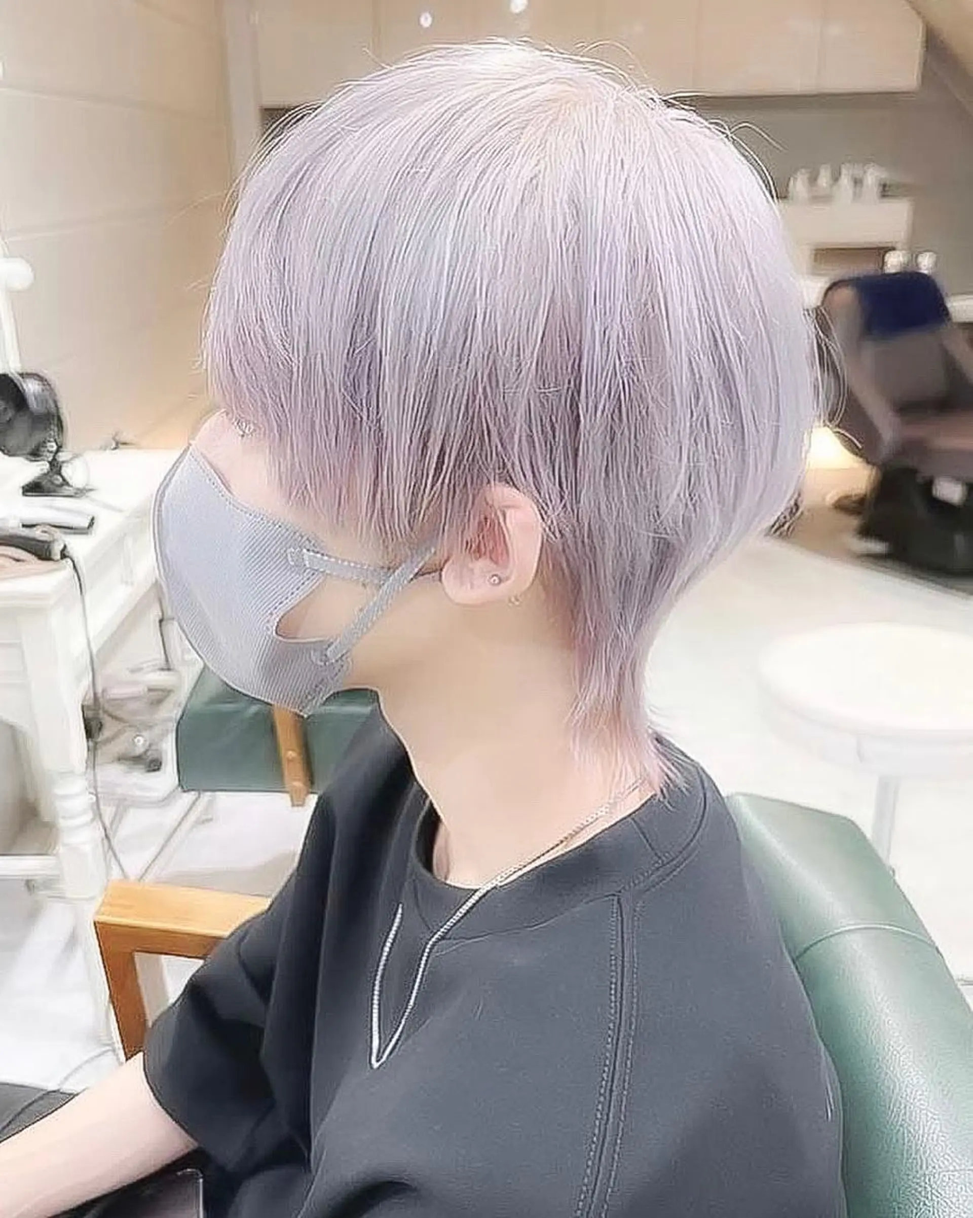 ショート ヘアアレンジ カラー ラベンダーカラー シルバー ホワイトシルバー 𝐑𝐈𝐍𝐊𝐀 🐷🖤のヘアスタイル