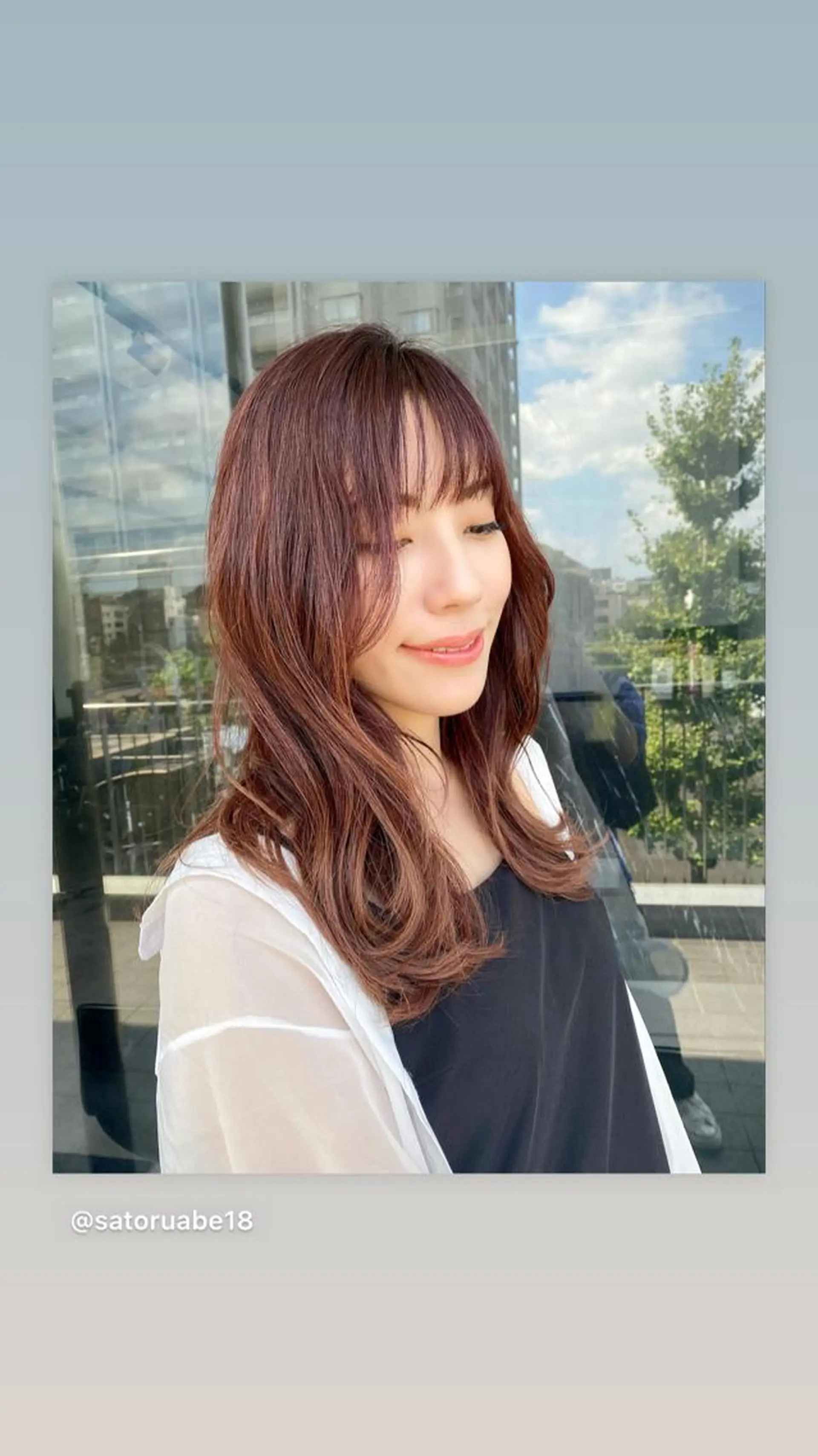 セミロング カラー ヘアアレンジ 韓国風ヘア 外ハネヘア ✨似合わせカラー 阿部賢✨のヘアスタイル