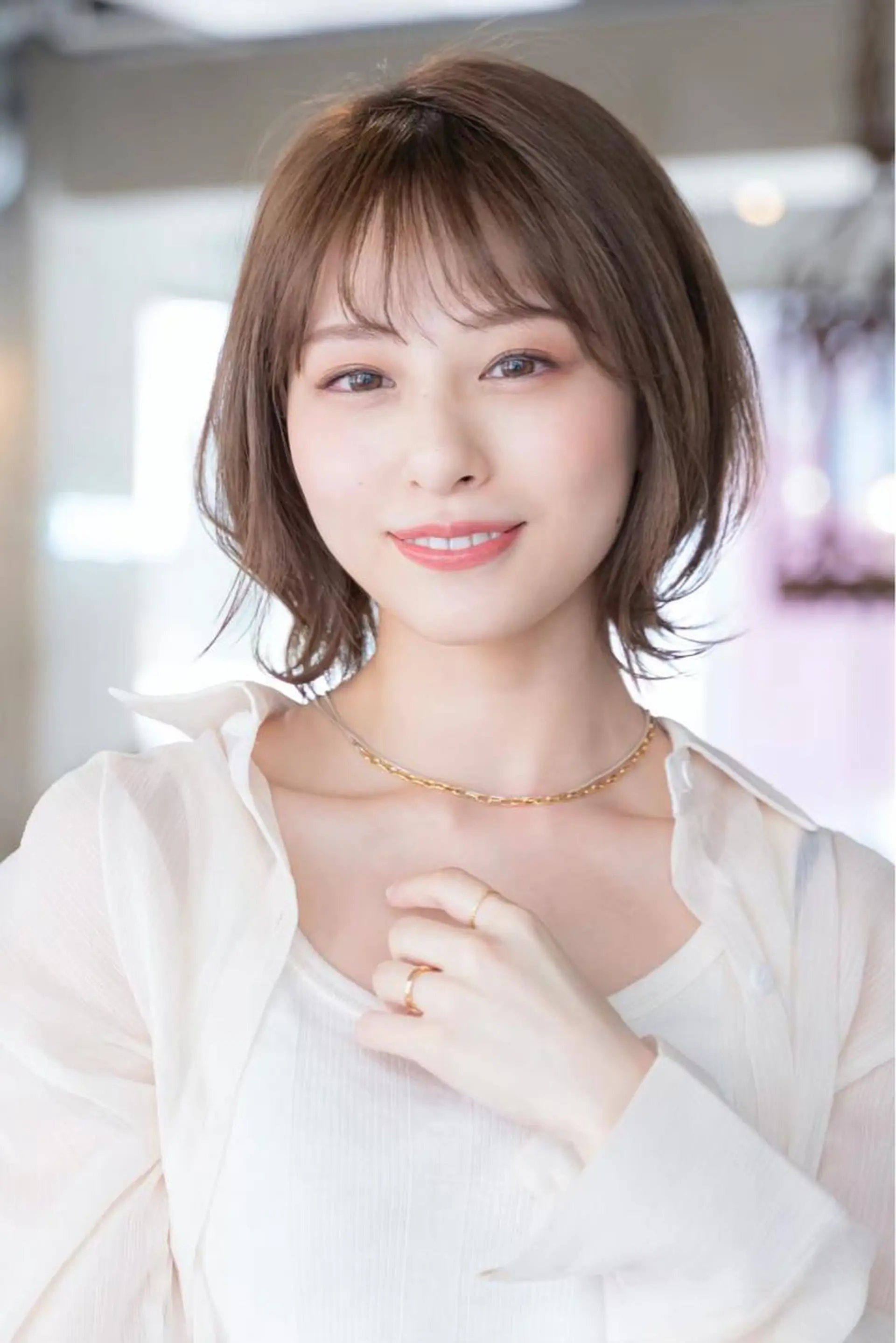 ミディアム カラー パーマ パーマ トリートメント ヘアセット 新宿/韓国ヘア/ 髪質改善ストレートのヘアスタイル