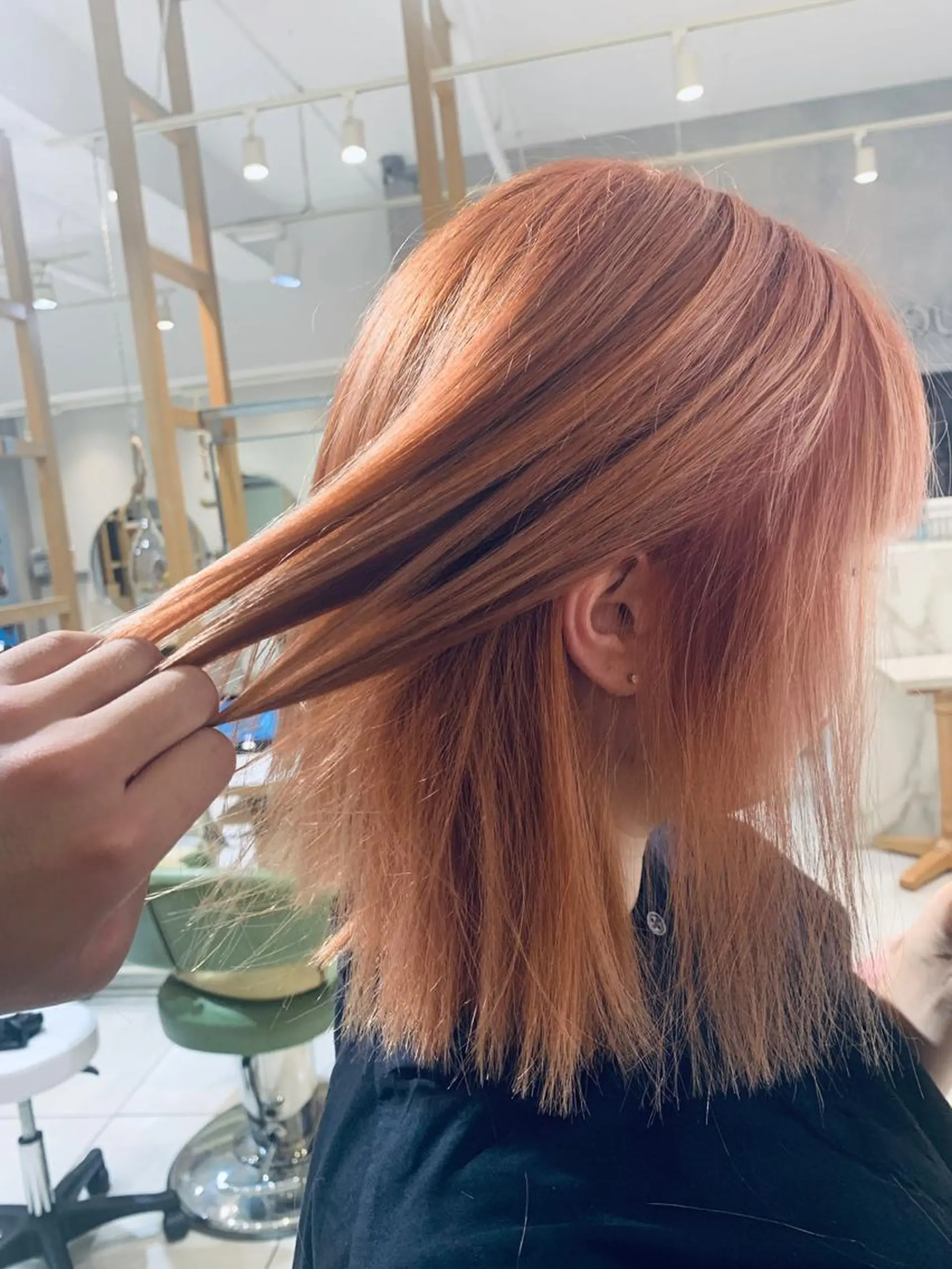 ミディアム カラー オレンジ 🌻【ショート特化 美容師】いつき🌻のヘアスタイル