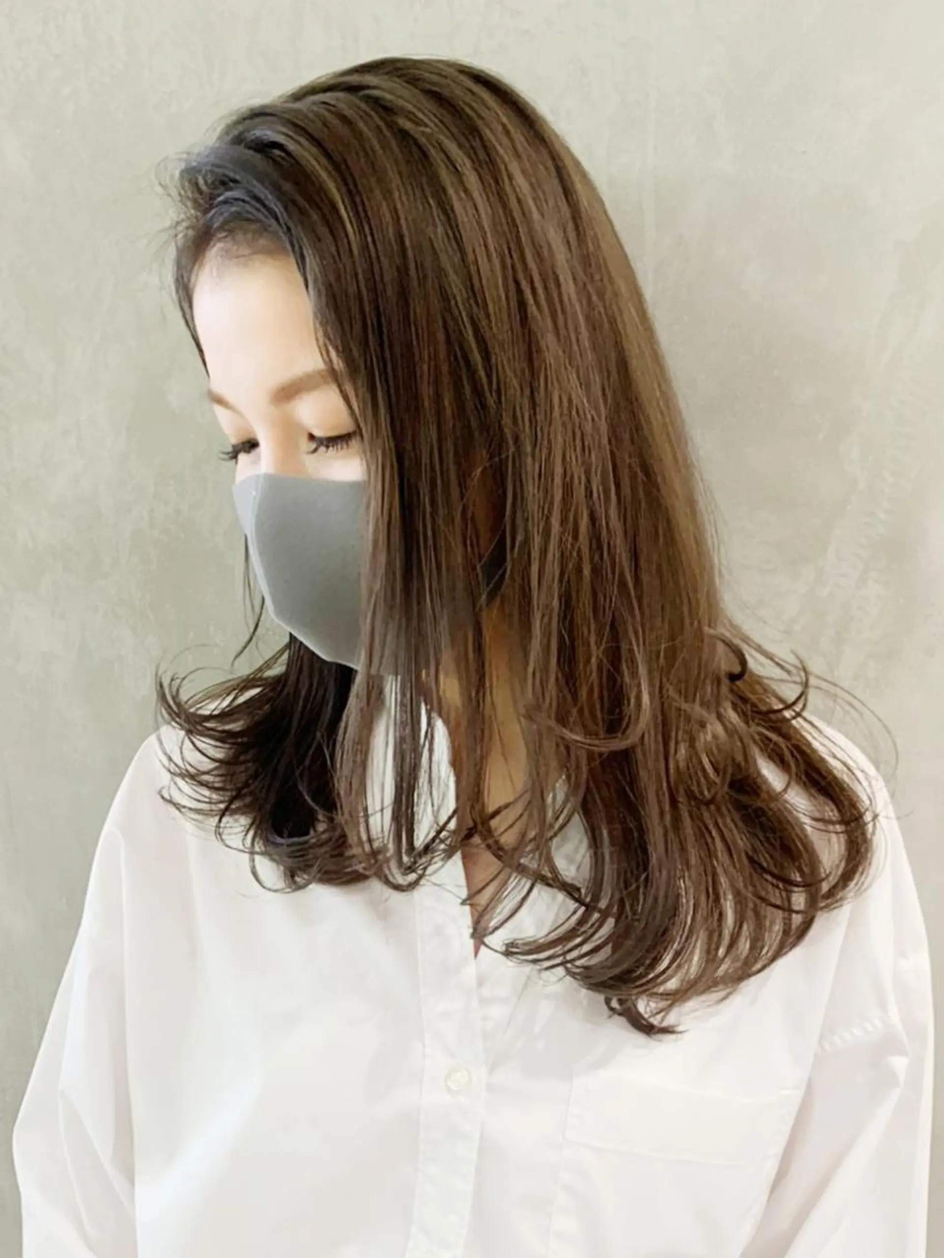 セミロング カラー パーマ ヘアアレンジ アッシュ ITbyALBUM 浦和店のヘアスタイル