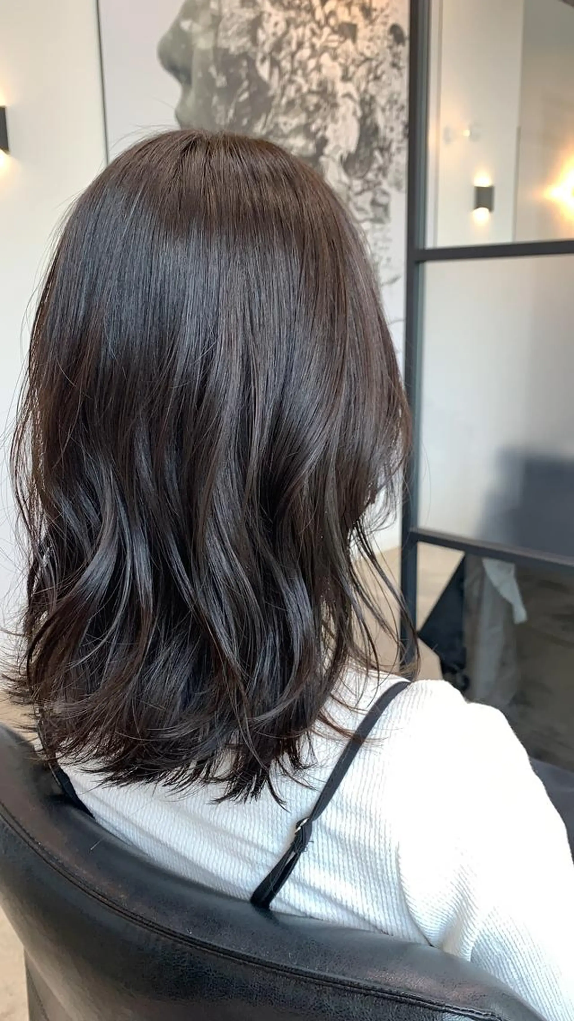 セミロング カラー 韓国レイヤー✨ yasuko銀座のヘアスタイル