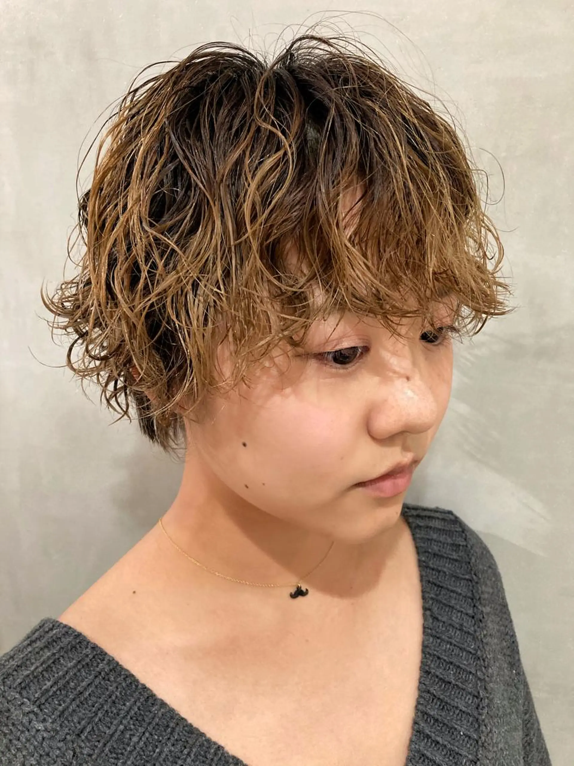 ショート パーマ 🛑柔らか透明感 カラー🛑大谷のヘアスタイル
