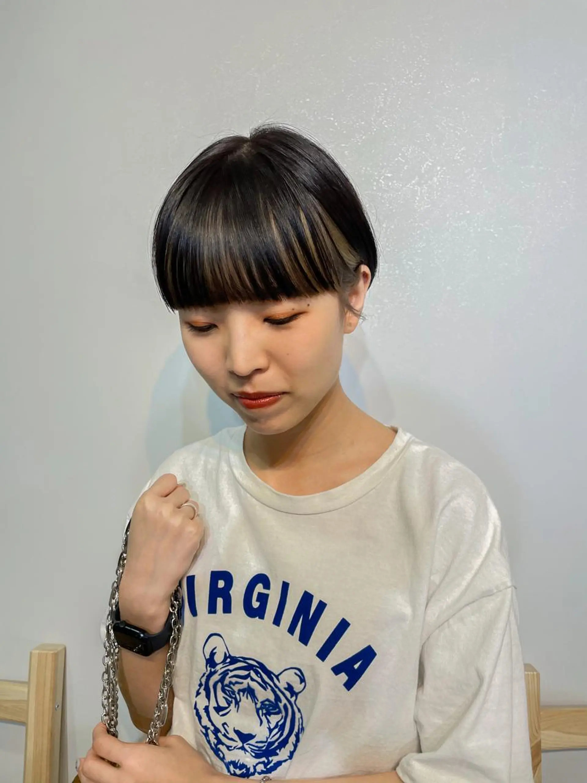 ショート カラー インナーカラー レイヤーパーマ＊ 顔まわり似合わせのヘアスタイル