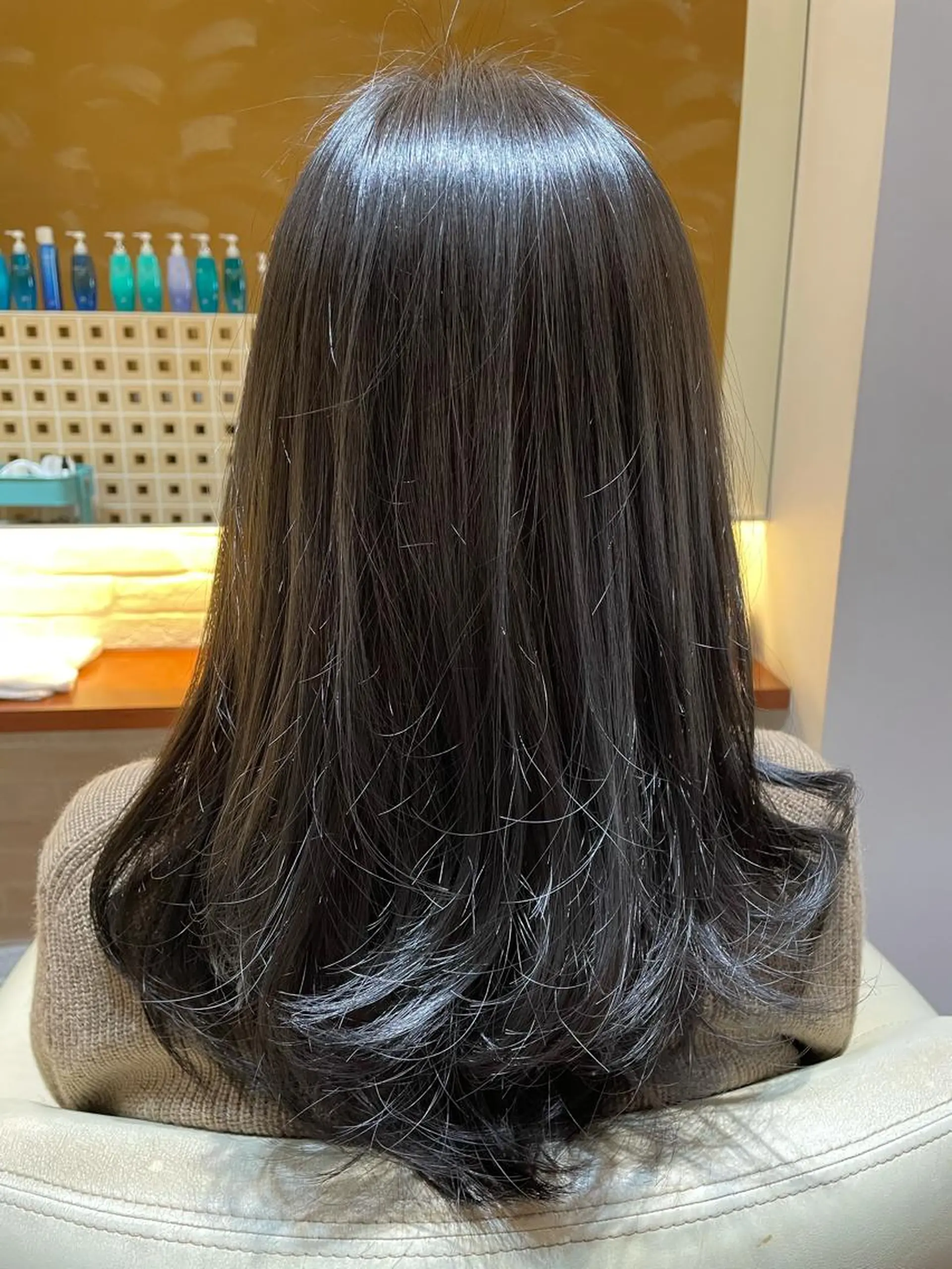 ロング カラー 透明感カラー グレージュ ヘアカラー トリートメント CoCooN 店長 さのえみのヘアスタイル
