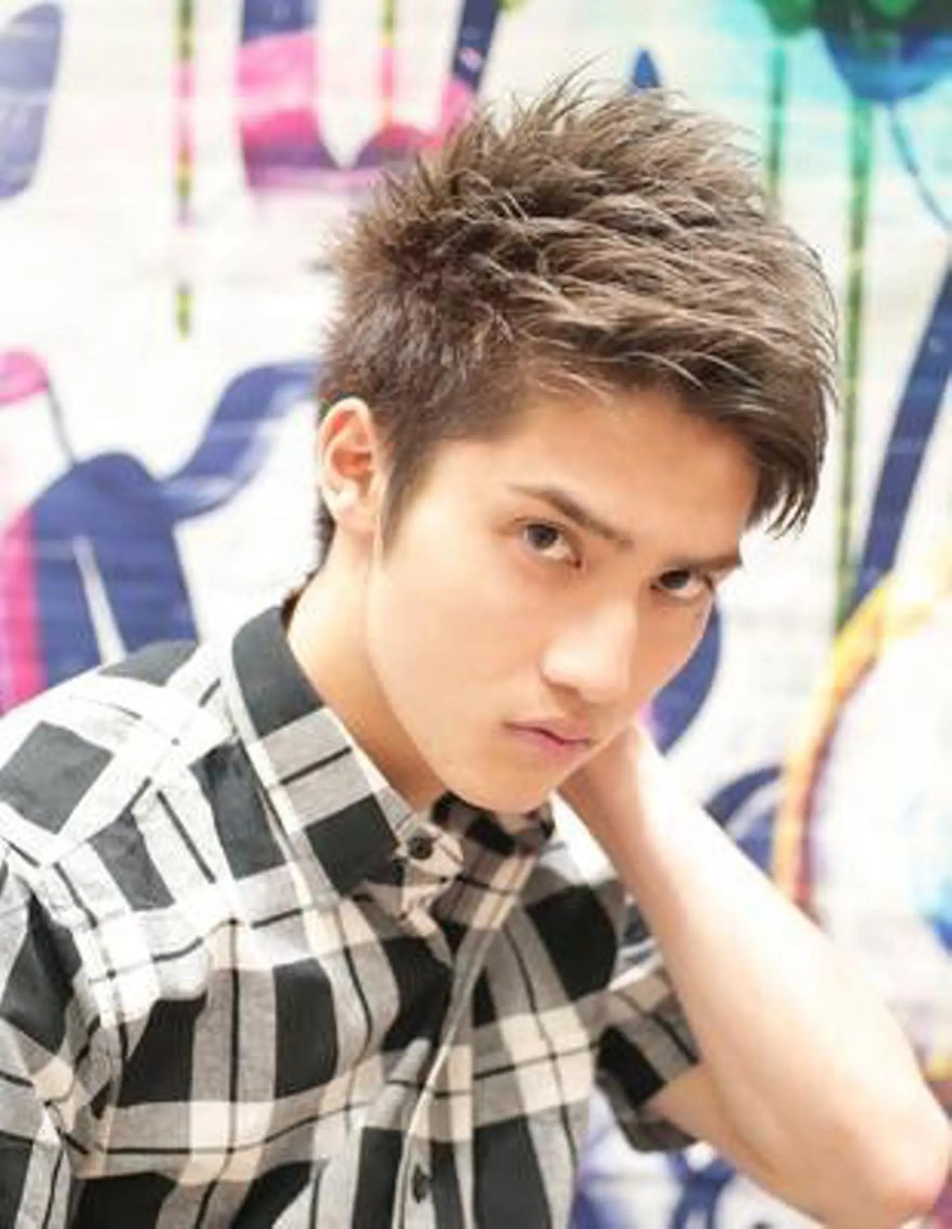 ショート カラー パーマ メンズ Soleria /ソレリア所属・メンズカットのプロ 田中慎一のヘアスタイル