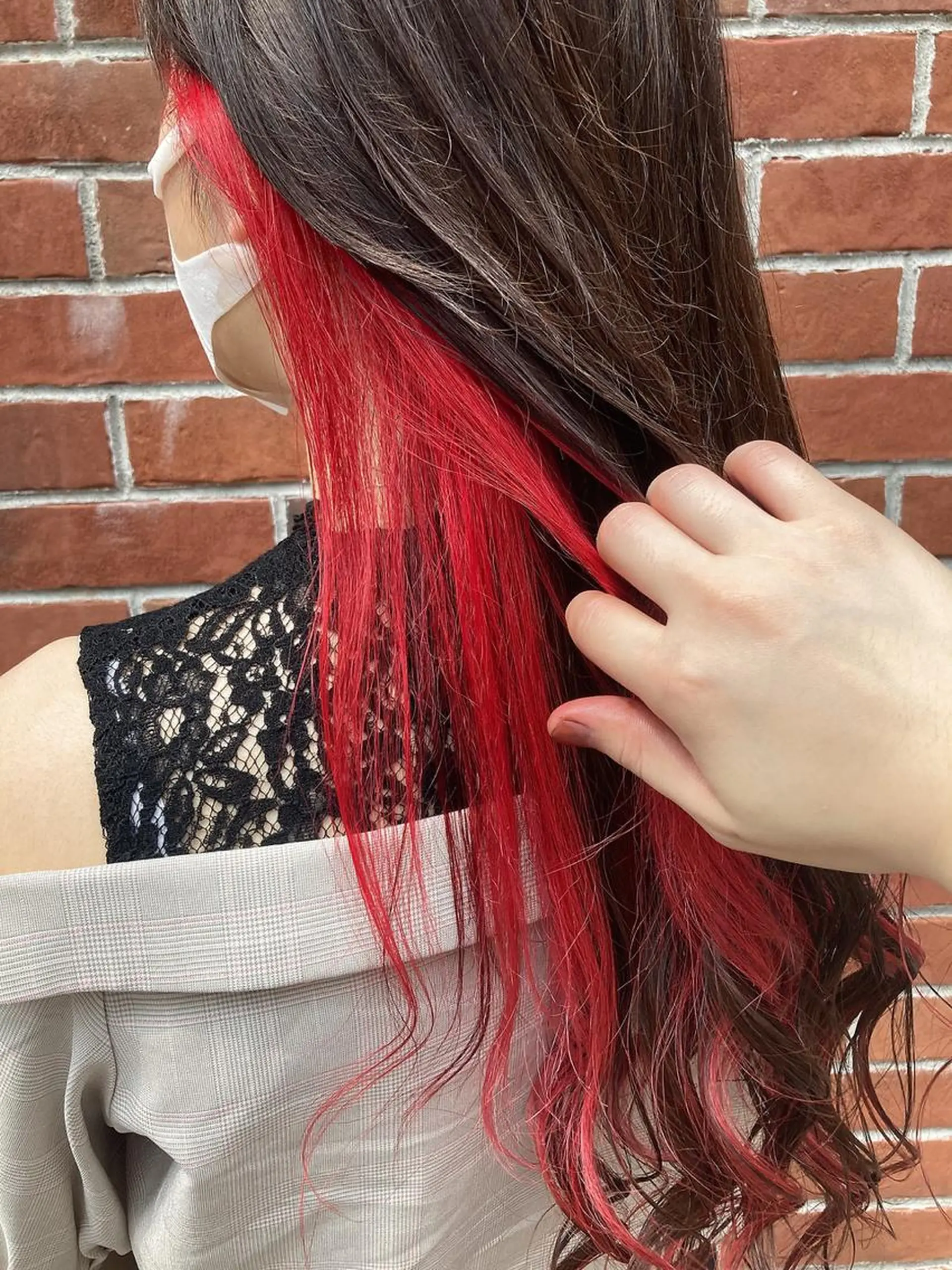 ロング カラー ヘアアレンジ ミストバング ブリーチ ケアブリーチ 透明感カラー デザインカラー maoブリーチ無し 似合わせカラーのヘアスタイル