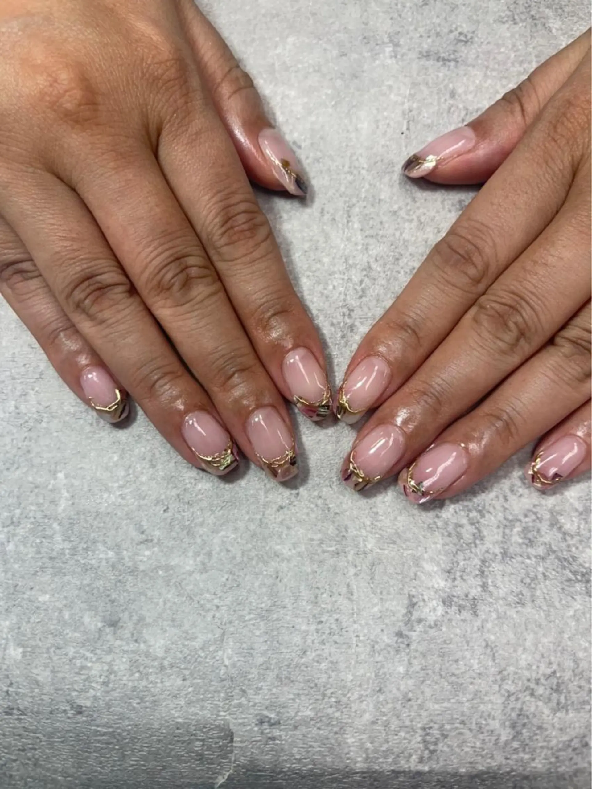 ネイル アートネイル フレンチネイル ジェルネイル ガラスフレンチ グラデーション ハンドネイル ハンドケア FASTNAIL PLUS 新宿店のネイルデザイン