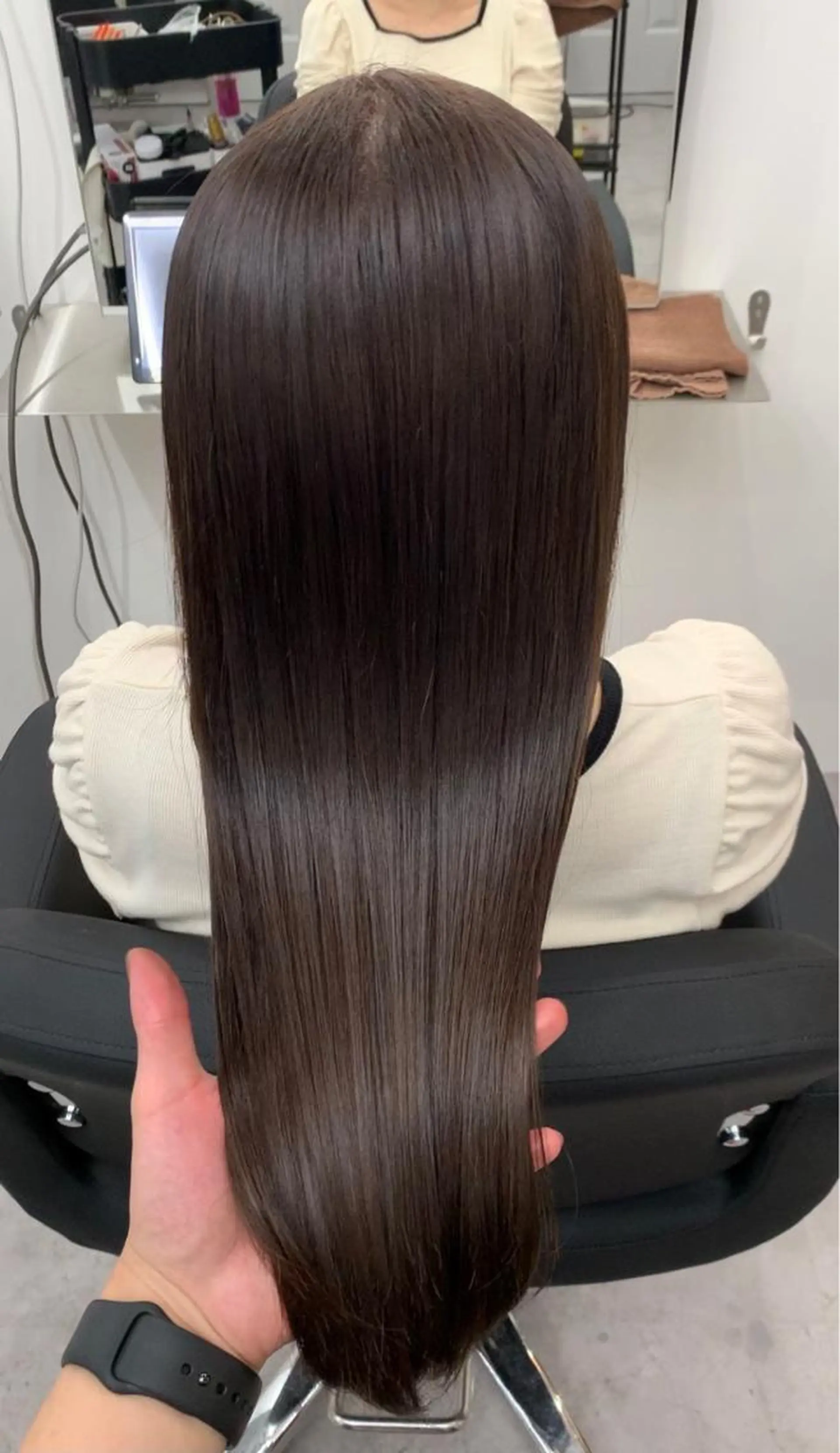 ロング カット 縮毛矯正 トリートメント 🫧髪質改善 講師🫧🍎幹細胞のヘアスタイル