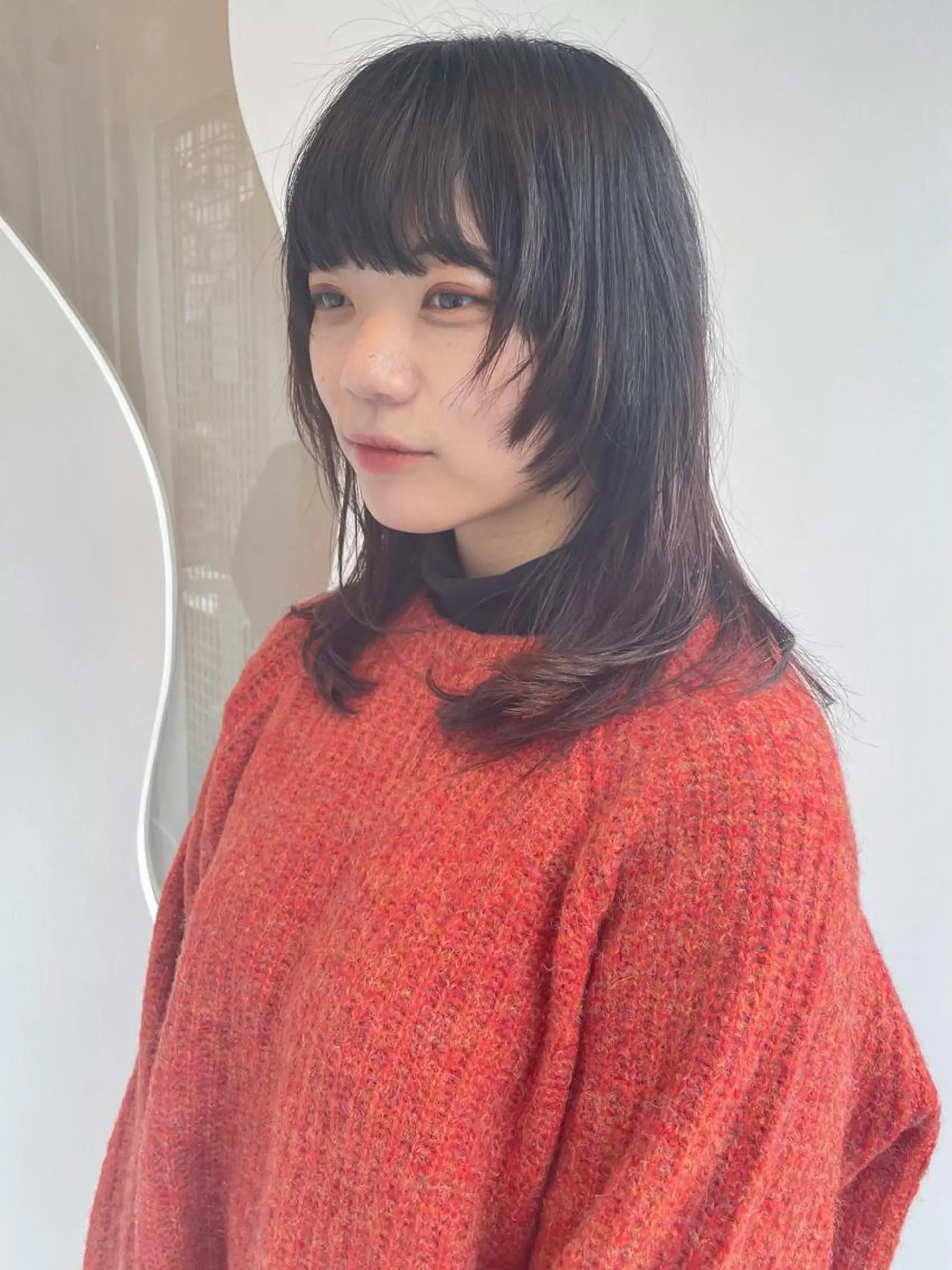 セミロング 顔まわりレイヤー レイヤーカット ウルフカット 🐺高椋 海/ウルフ/レイヤーのヘアスタイル