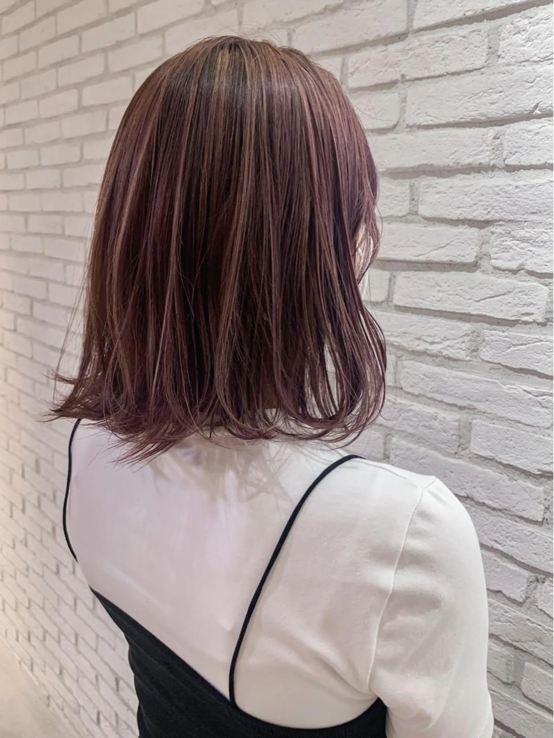 ミディアム カラー ヘアアレンジ ヘアカラー トリートメント yuka .のヘアスタイル