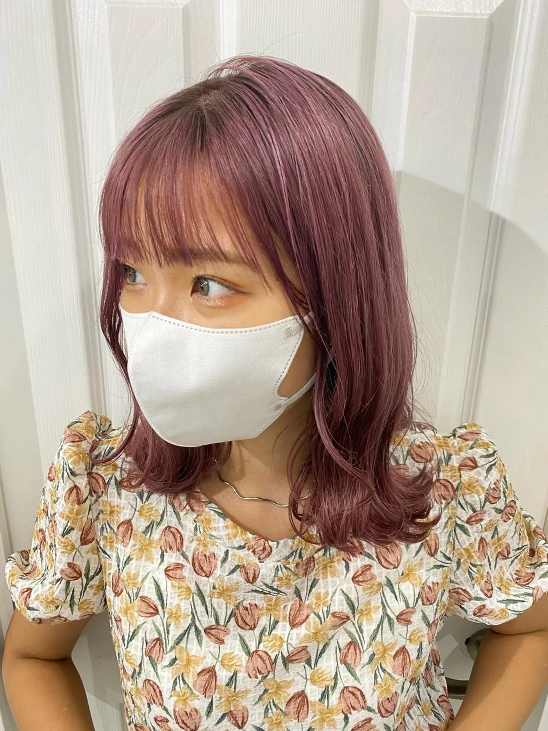 ミディアム カラー ヘアアレンジ ヘアカラー トリートメント ヘッドスパ ヘアセット kai .のヘアスタイル