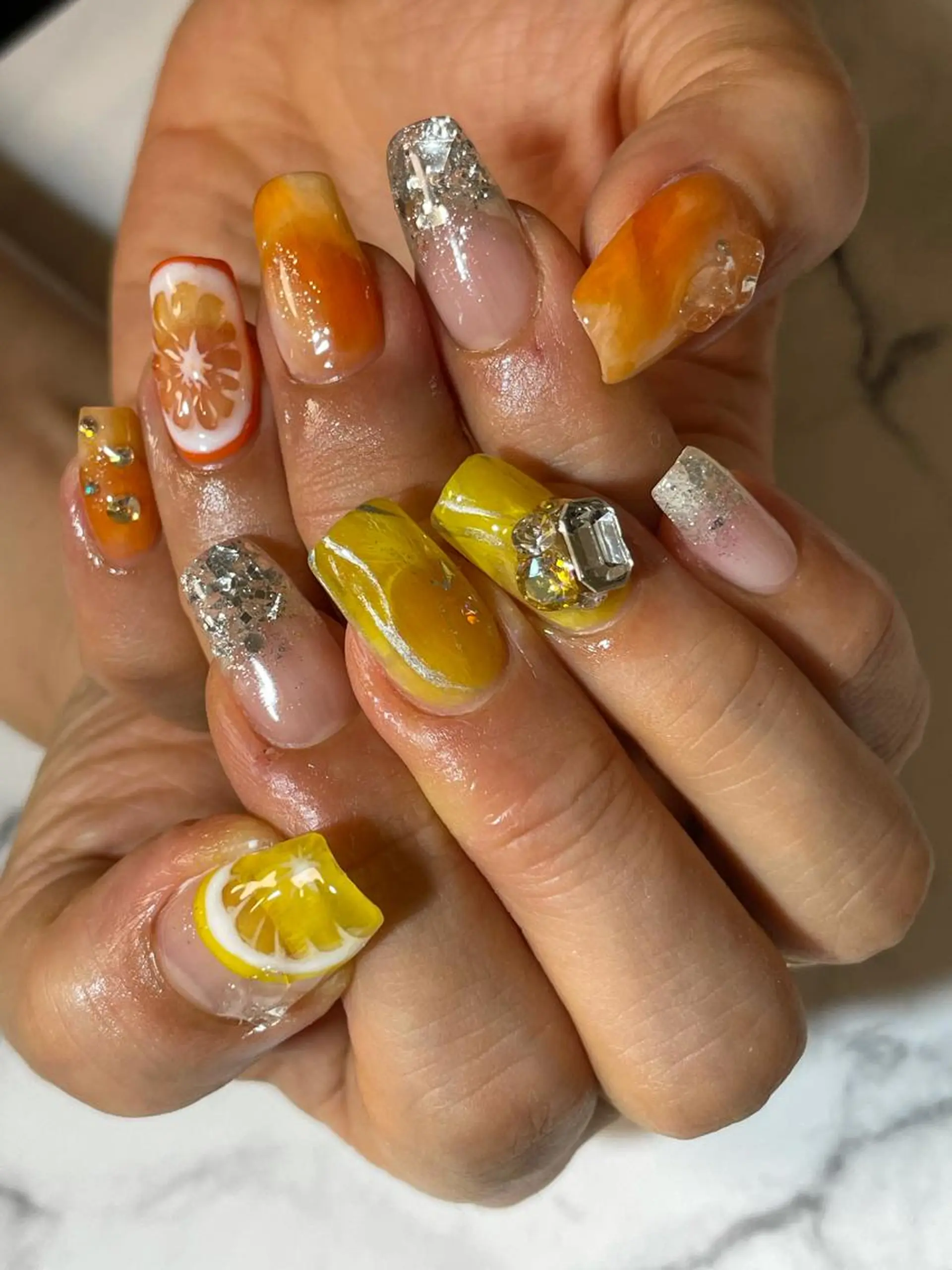 ネイル 氷ネイル・うるうるネイル private salon NIKOのネイルデザイン