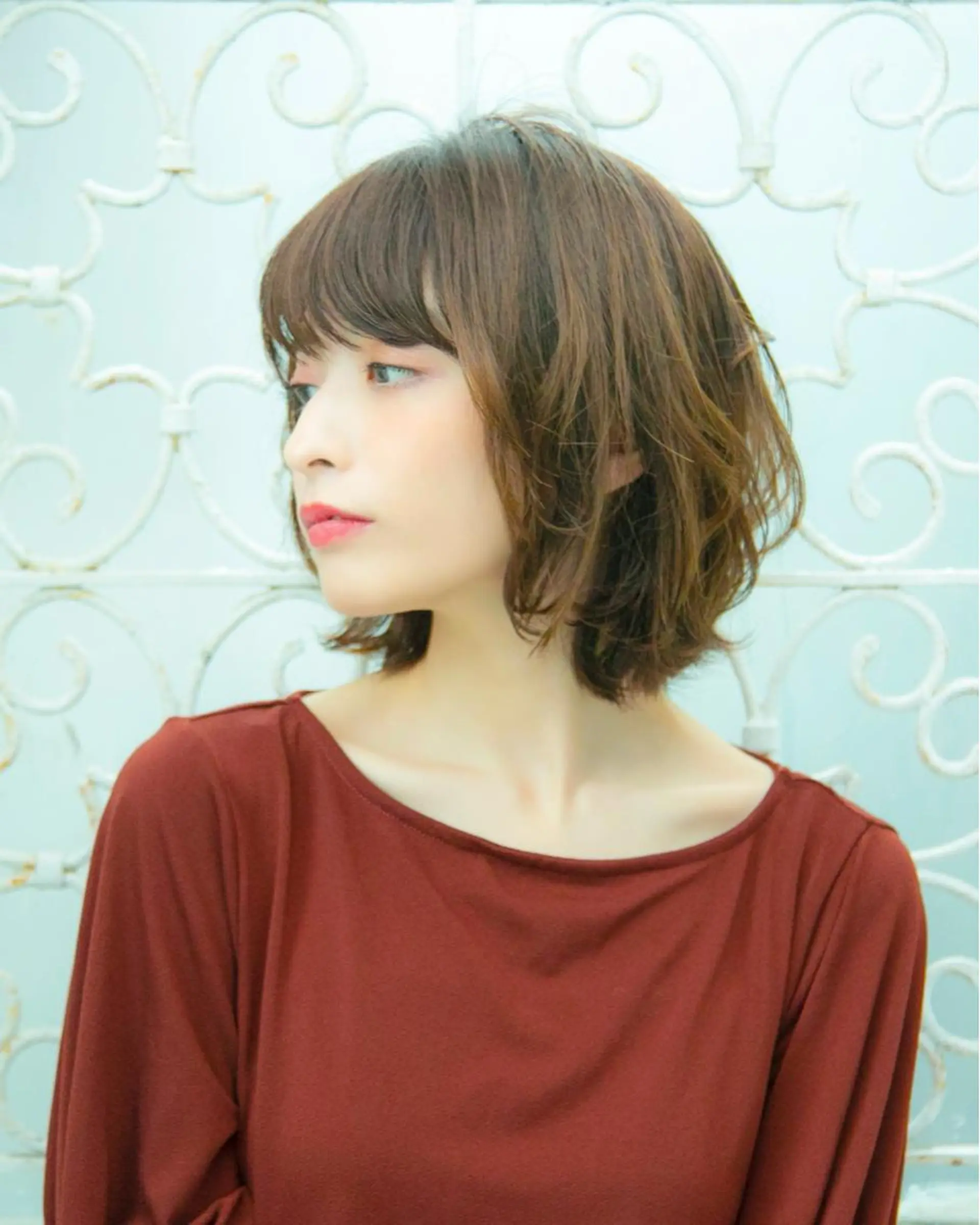 ショート ボブ レイヤーカット ウルフカット 艶髪/縮毛矯正 /髪質改善千田大地のヘアスタイル