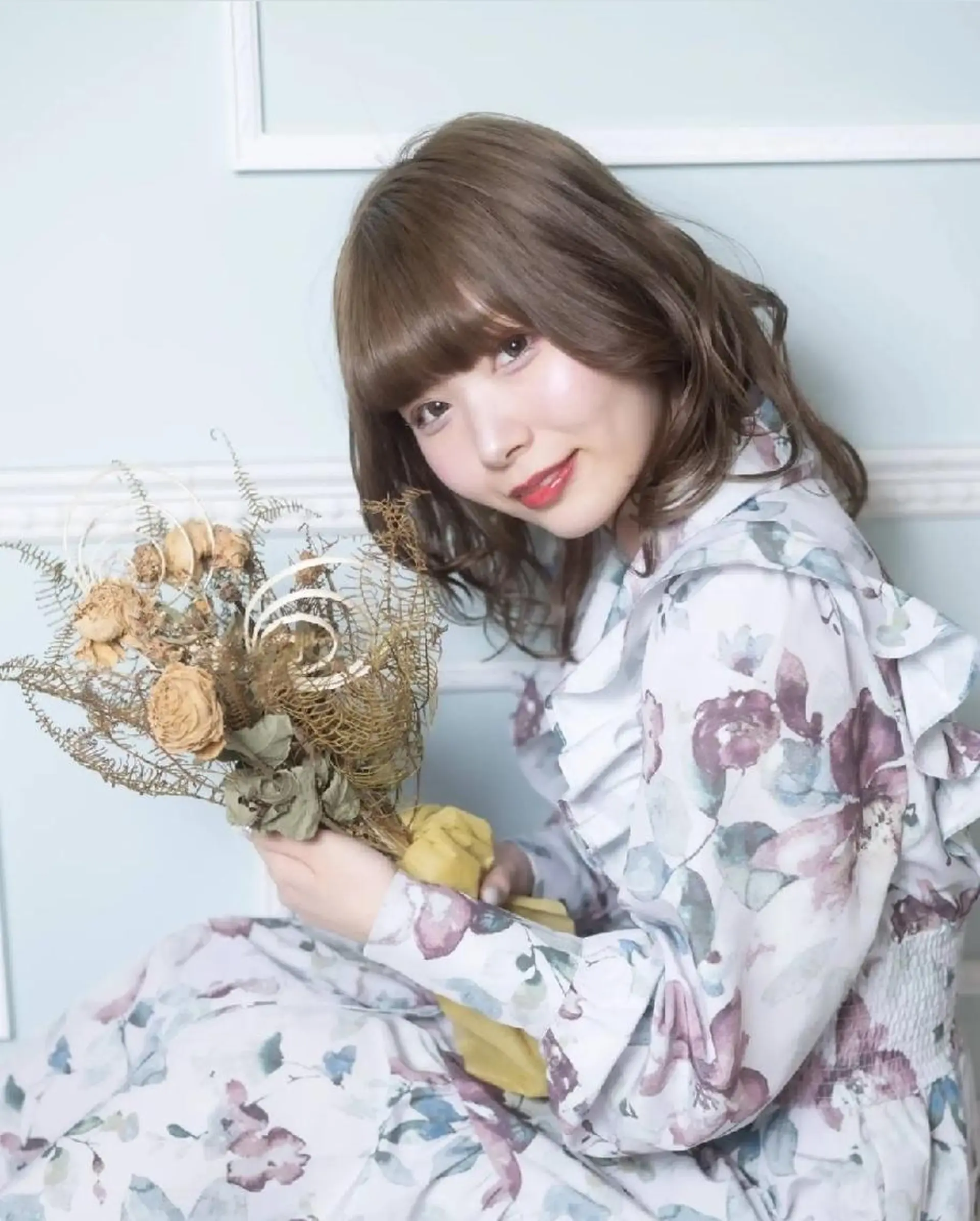 ミディアム カラー ベージュカラー ミルクティーベージュ 尾澤 尚希のヘアスタイル