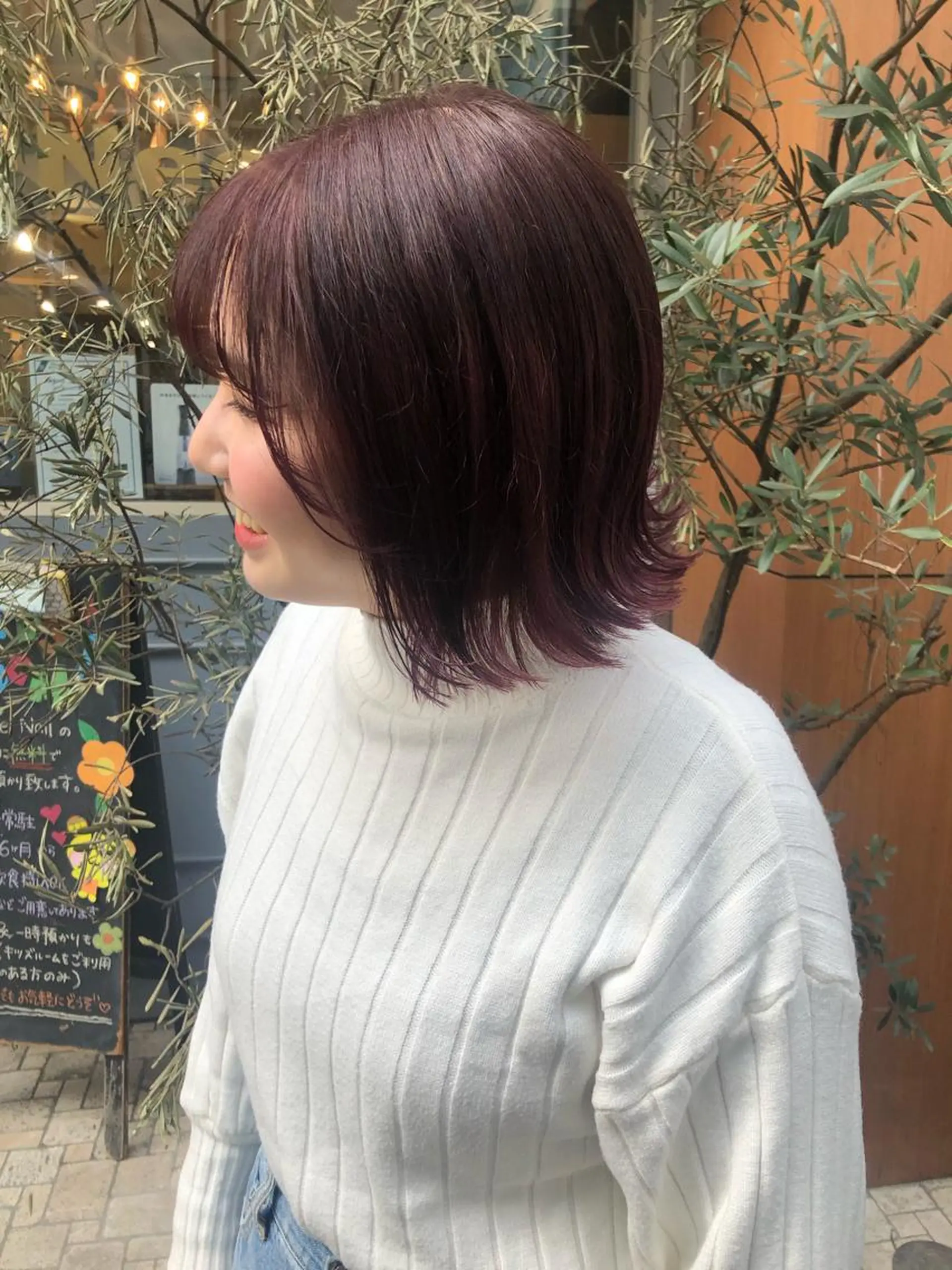 ミディアム カラー ショートボブ💗 ヤマネシオリのヘアスタイル