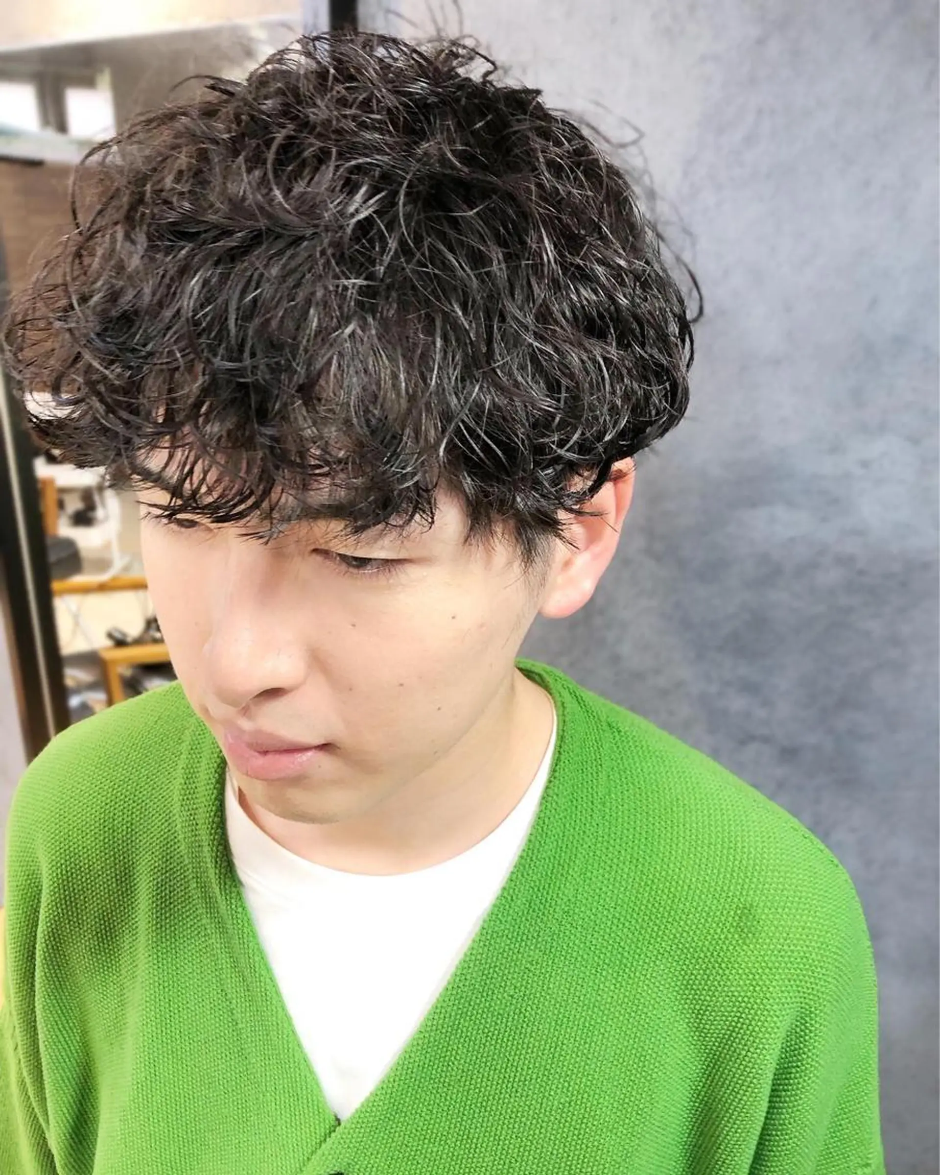 パーマ ヘアアレンジ メンズ マッシュ 波巻きパーマ カット パーマ トリートメント ヘアセット ainico+所属・メンズ特化✂️栗原 侑也のヘアスタイル