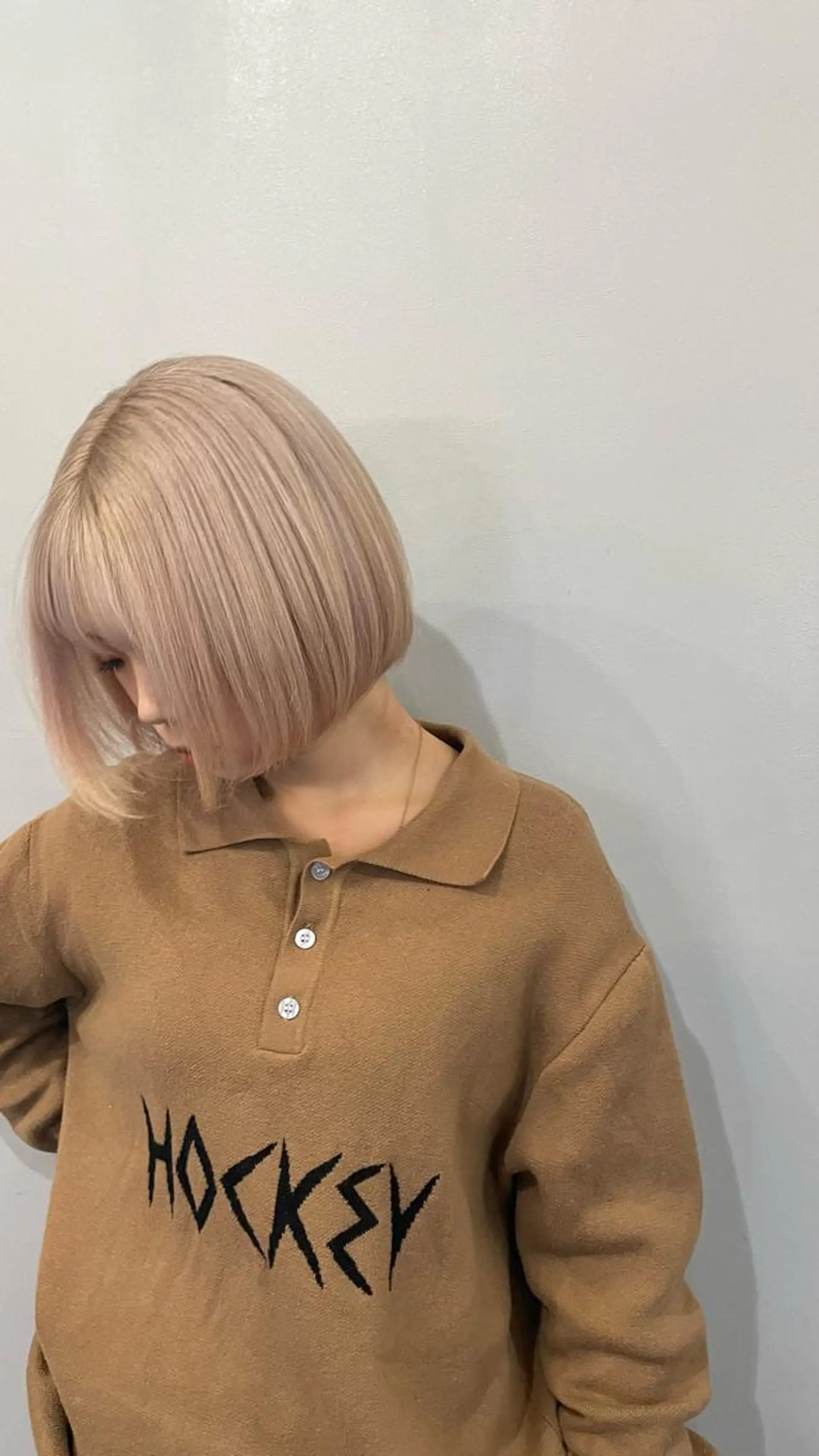 ショート カラー ヘアアレンジ ベージュカラー ミルクティーベージュ ヘアカラー トリートメント ヘアセット 💐ナチュラルヘア Kroda💐のヘアスタイル