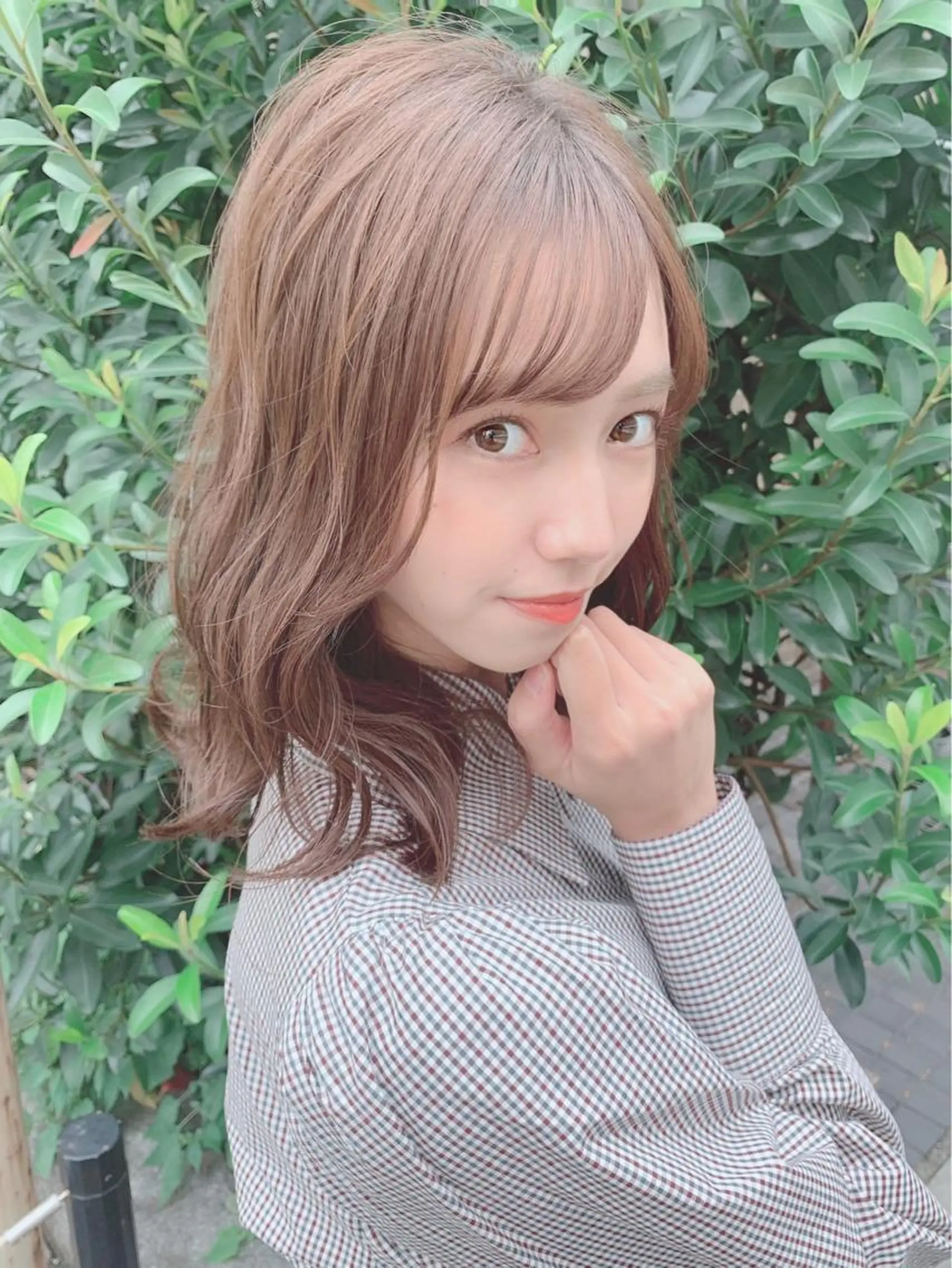 セミロング カラー パーマ ヘアアレンジ 【公式】amble luxe池袋東口🩷のヘアスタイル