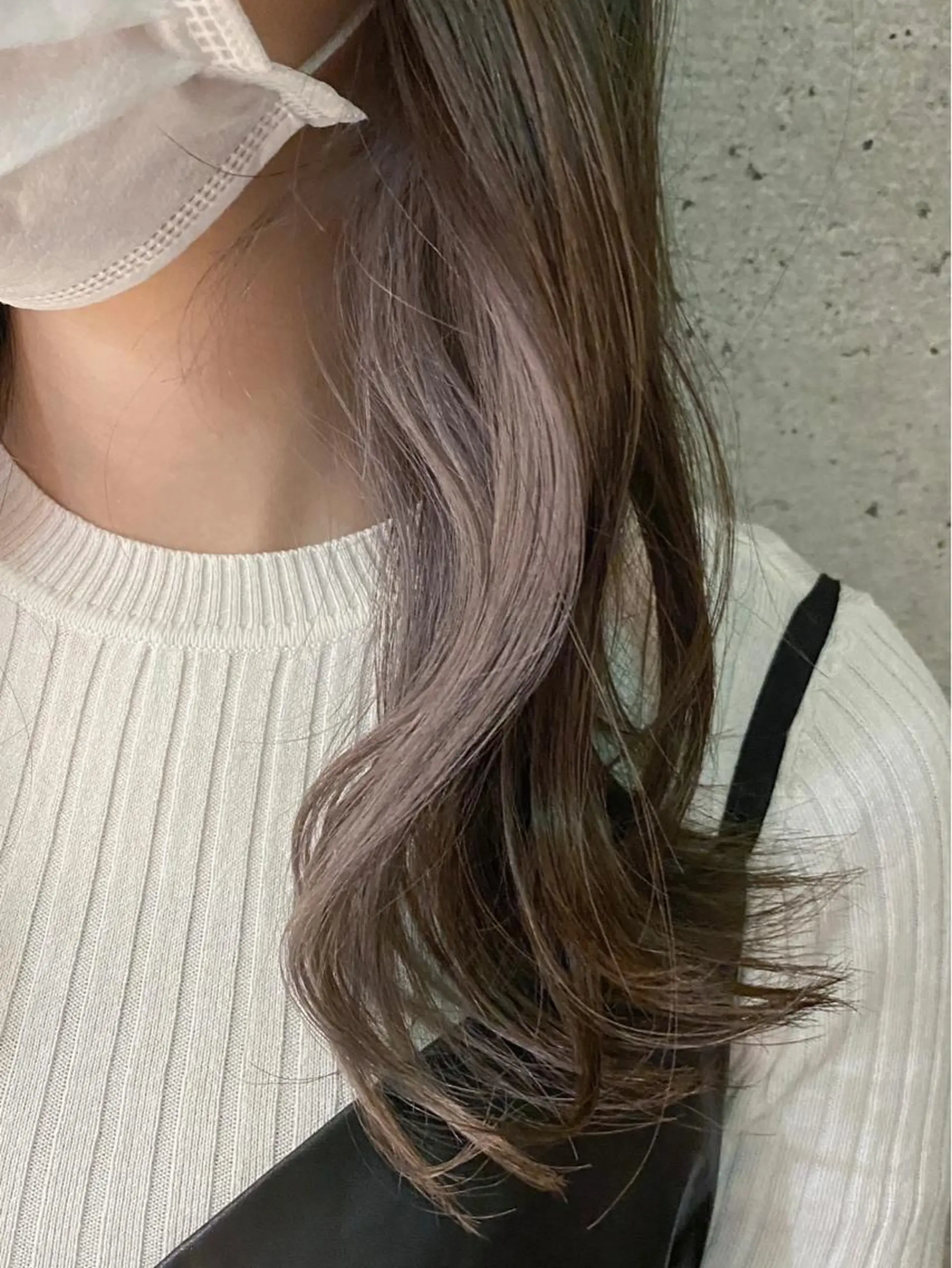 ロング カラー インナーカラー シルバー カット ヘアカラー ブリーチ/ボブ ショート/はらのヘアスタイル