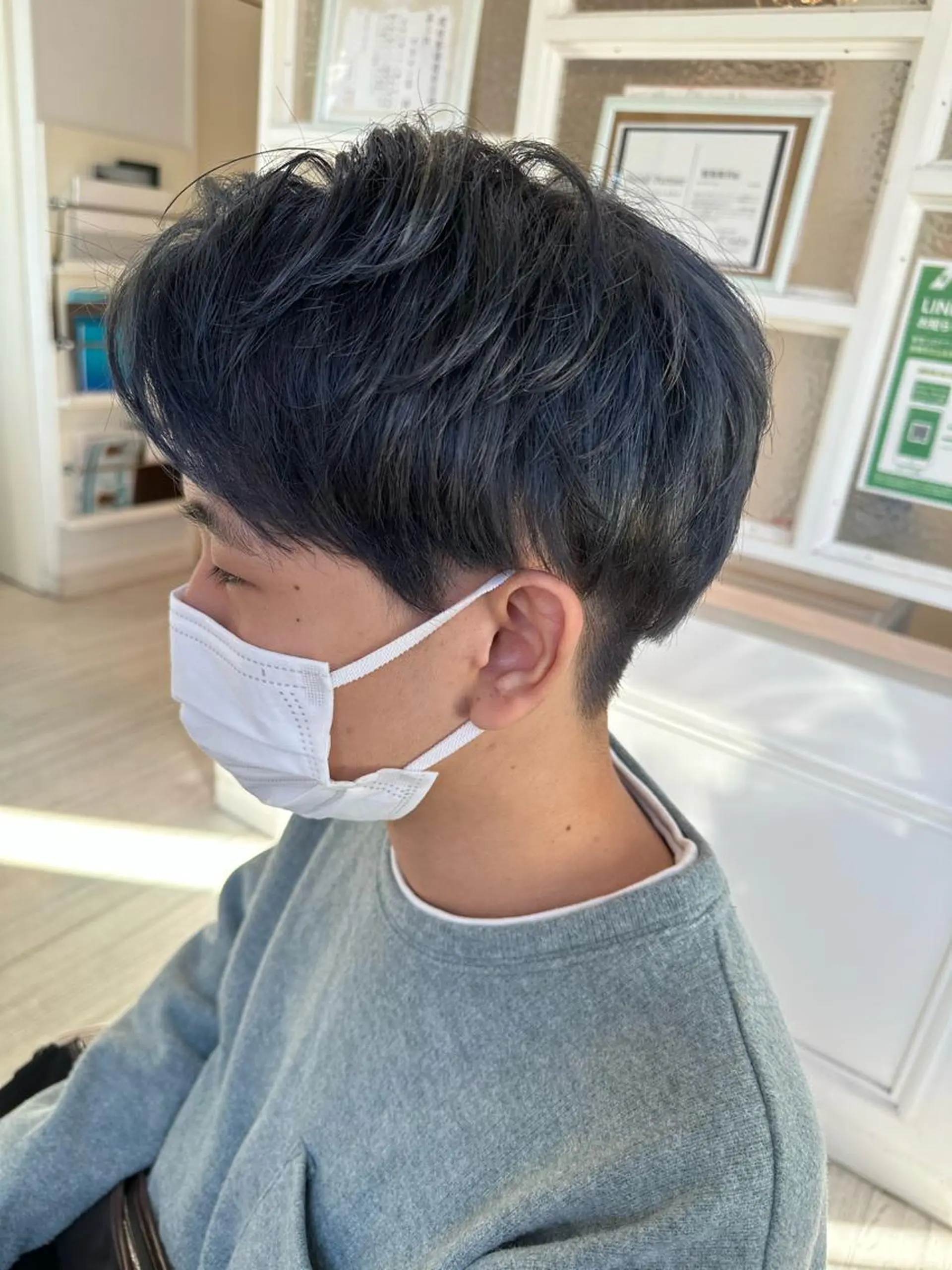 カラー メンズ ヘアカラー 髪質改善&ストレート ‪✂︎‬鈴木青樹のヘアスタイル