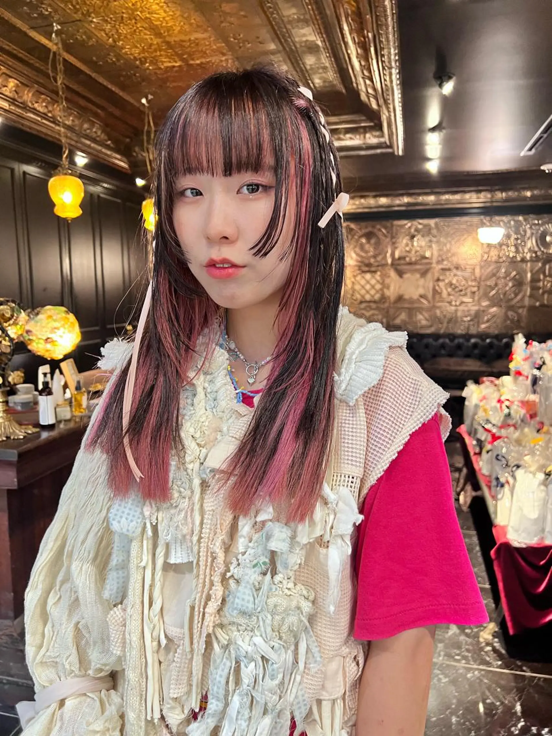 ロング カラー ヘアアレンジ haco＋所属・圧倒的デザイン力 店長🎨RENAのヘアスタイル