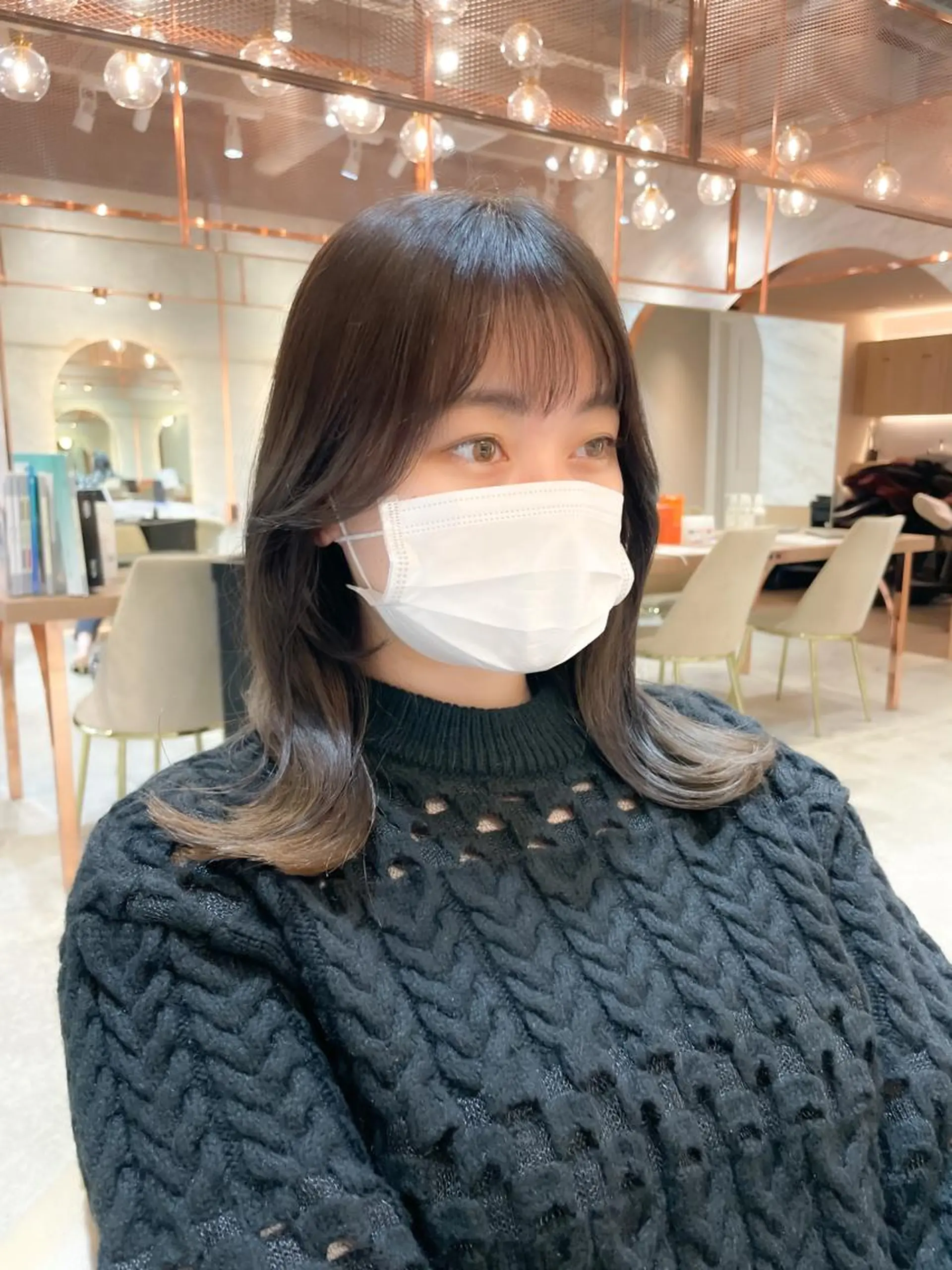 ミディアム カラー カット ヘアカラー 縮毛矯正 トリートメント レイヤー/韓国ヘア 縮毛矯正🫧鈴木颯のヘアスタイル