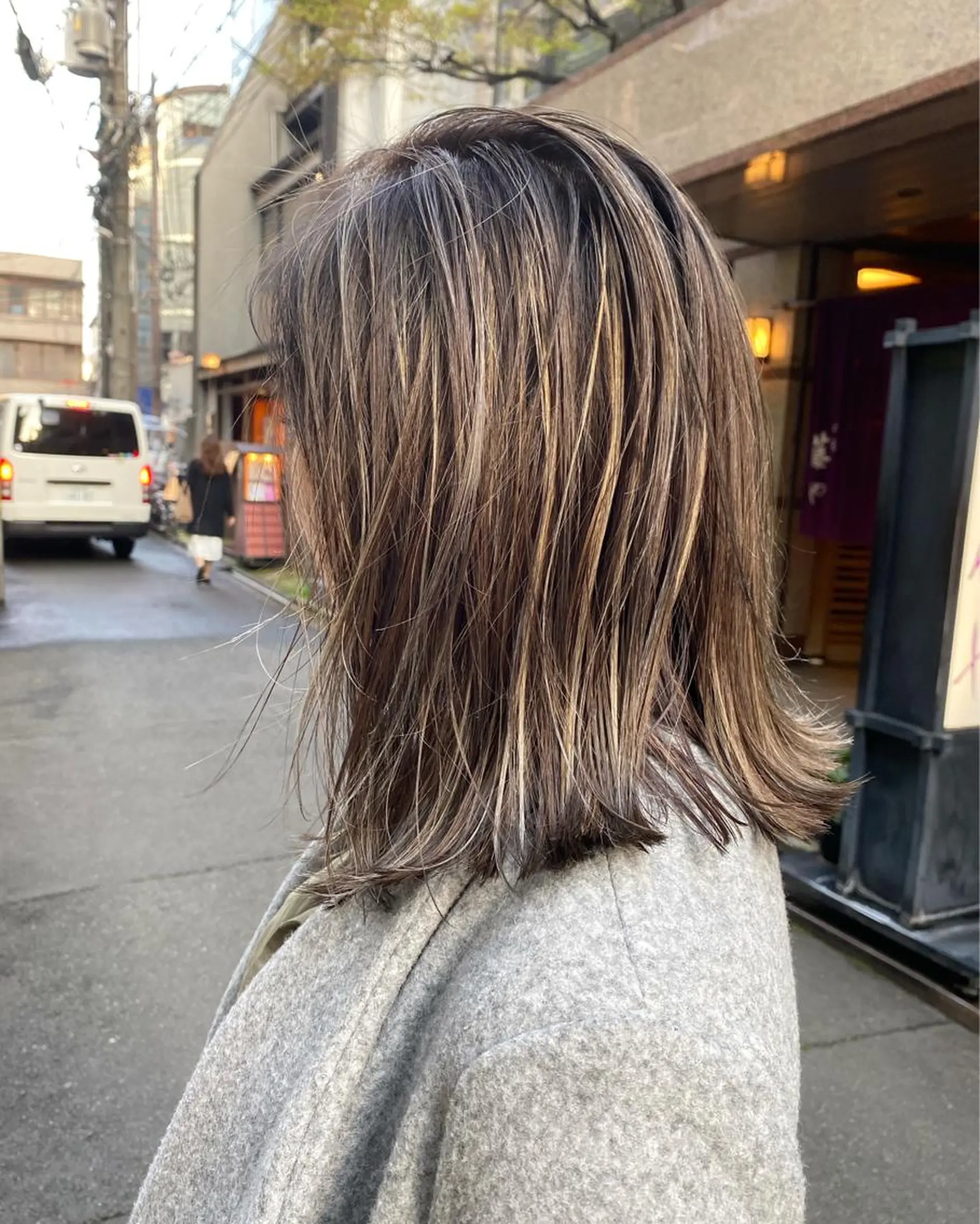 ミディアム カラー グレージュ ハイライトカラー ハイライト Tao所属・藤川 大智のヘアスタイル