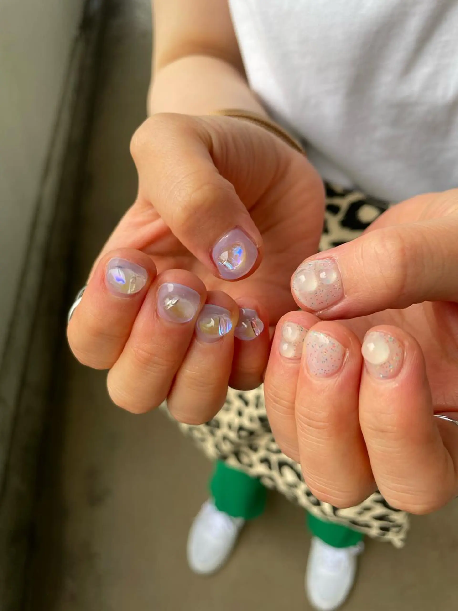 ネイル 持ち込み ストーンネイル ichi所属・atelier ichiのネイルデザイン