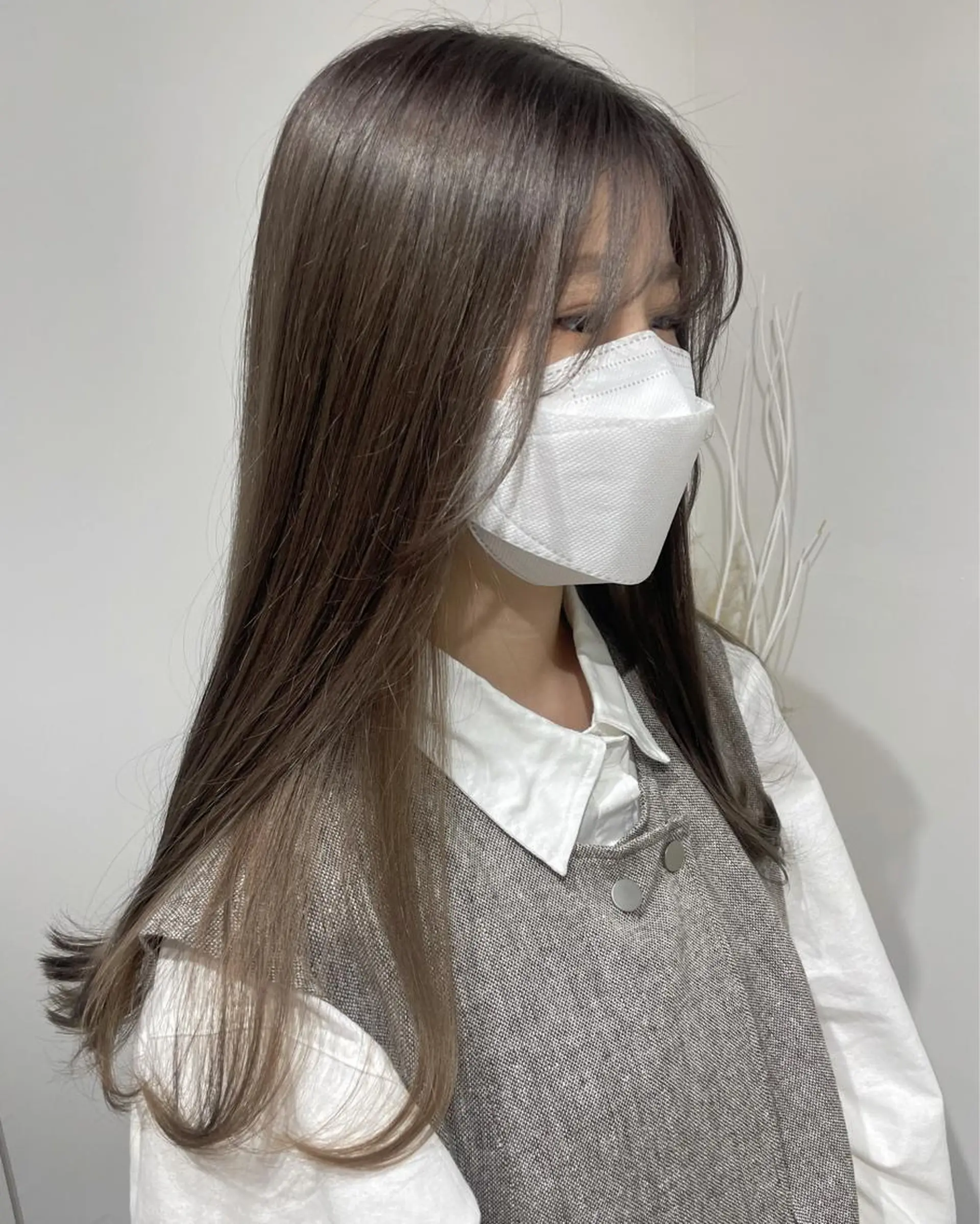 ロング カラー ヘアアレンジ ベージュカラー グレージュ カット ヘアカラー トリートメント 酸性縮毛矯正 梅田茶屋町 Juriのヘアスタイル