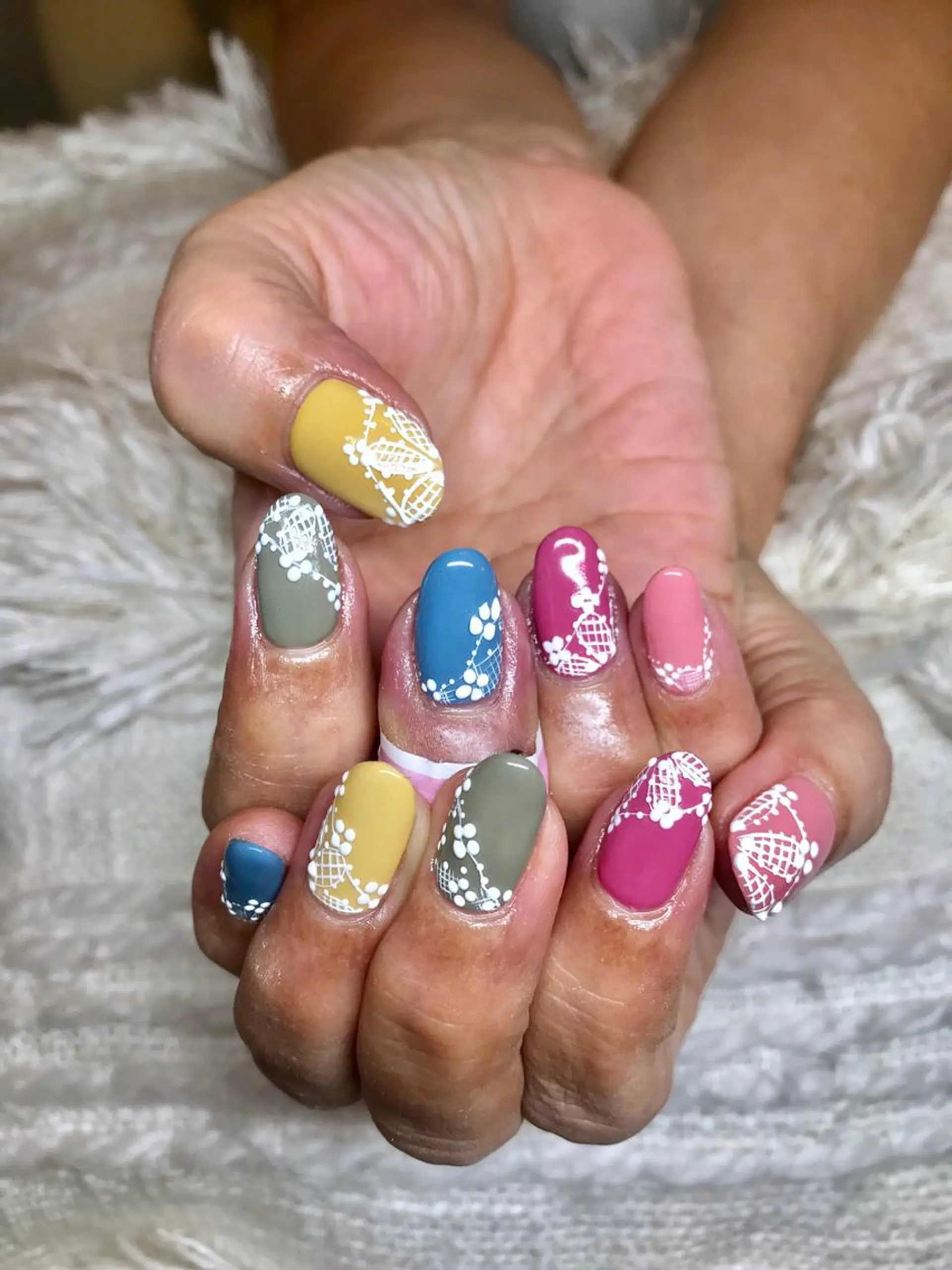 ミディアム ネイル マツエク・マツパ レース nail&eye Aoのマツエク・マツパデザイン