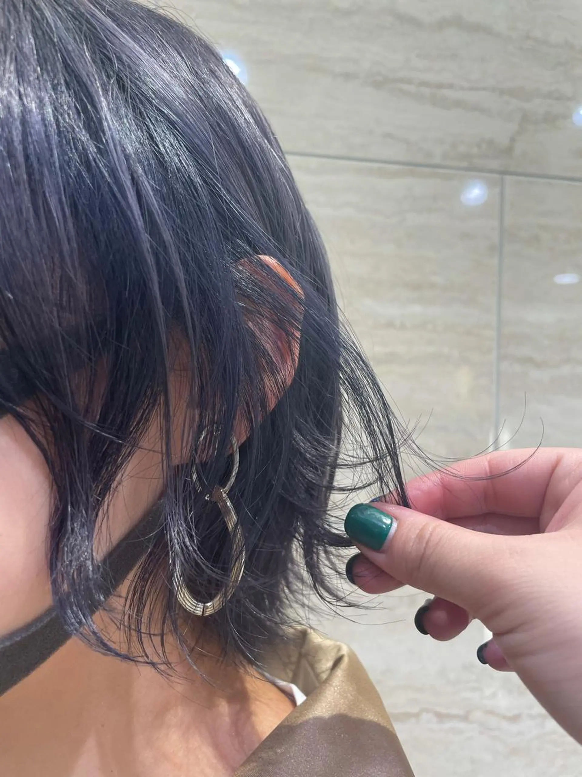 ミディアム カラー ブリーチ ブルーカラー ブルーパープル パープルカラー コノミ/ アイリスト まつパ/大船 鎌倉のマツエク・マツパデザイン