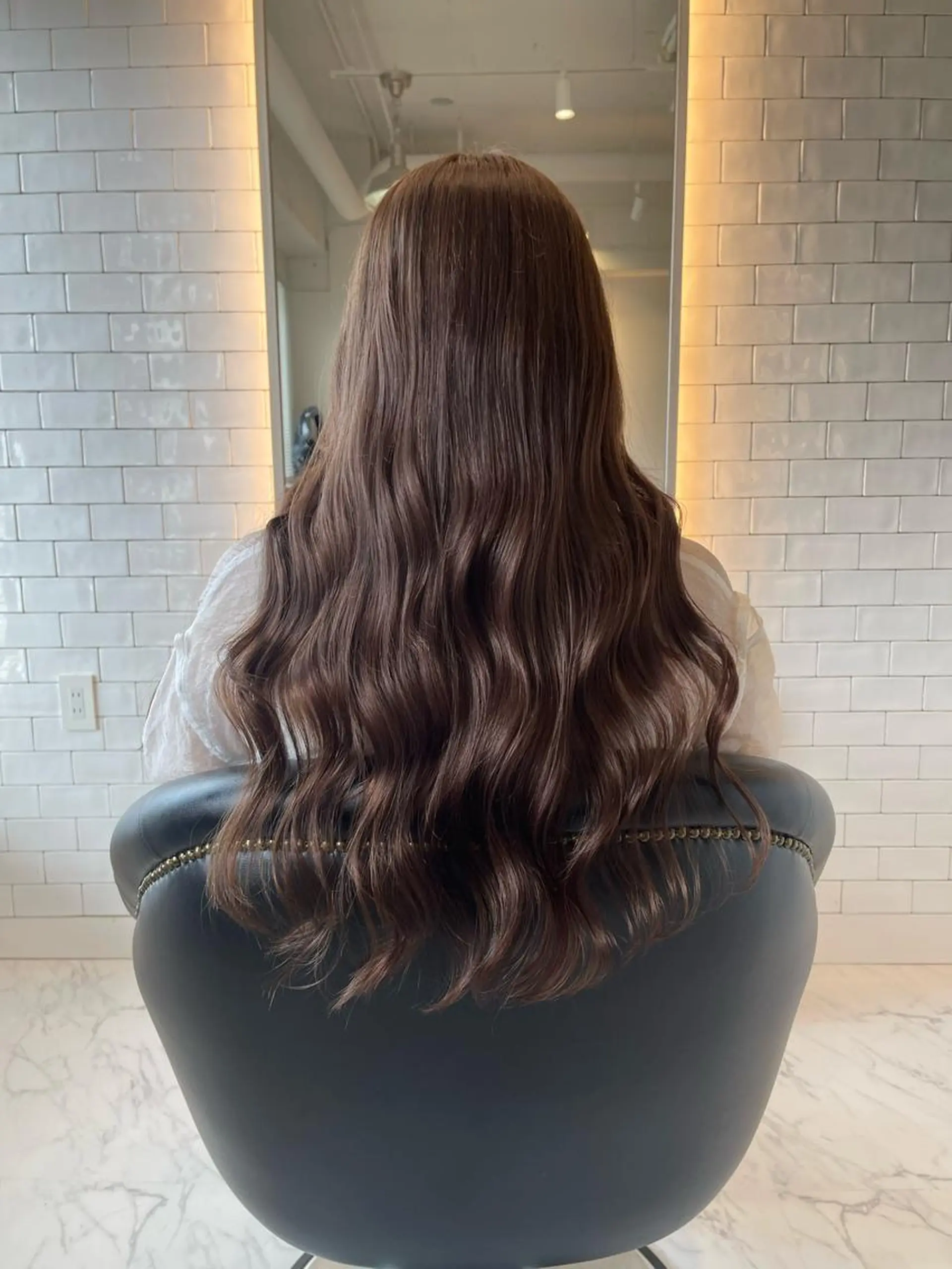 ロング カラー ヘアカラー トリートメント &chaLme   心斎橋所属・emi/髪質改善/ 韓国風/艶カラーのヘアスタイル