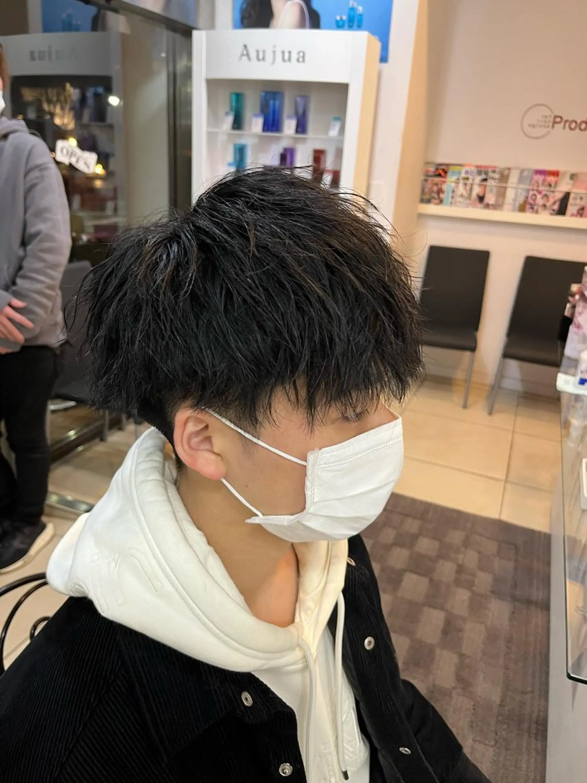 ショート パーマ メンズ カット パーマ 韓国風メンズ/毛流れ ヘアなら須田龍世のヘアスタイル