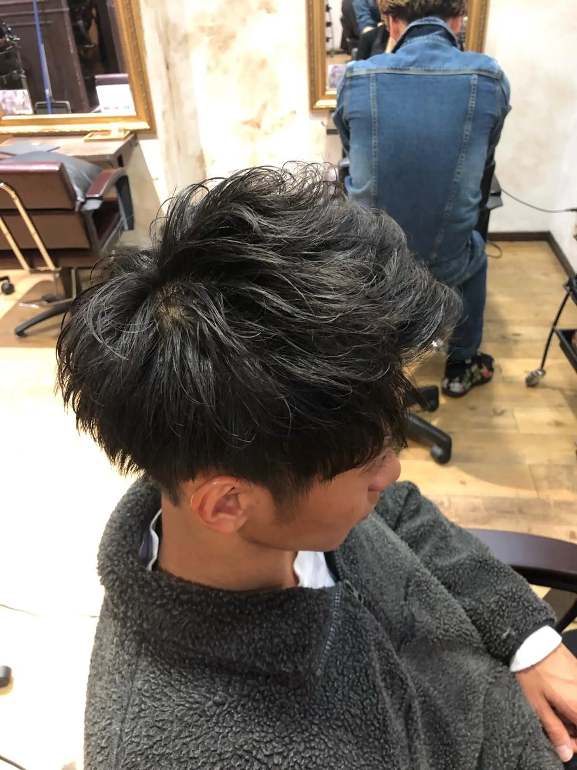 パーマ メンズ ショート・ボブ🍎 ナカノユウキのヘアスタイル