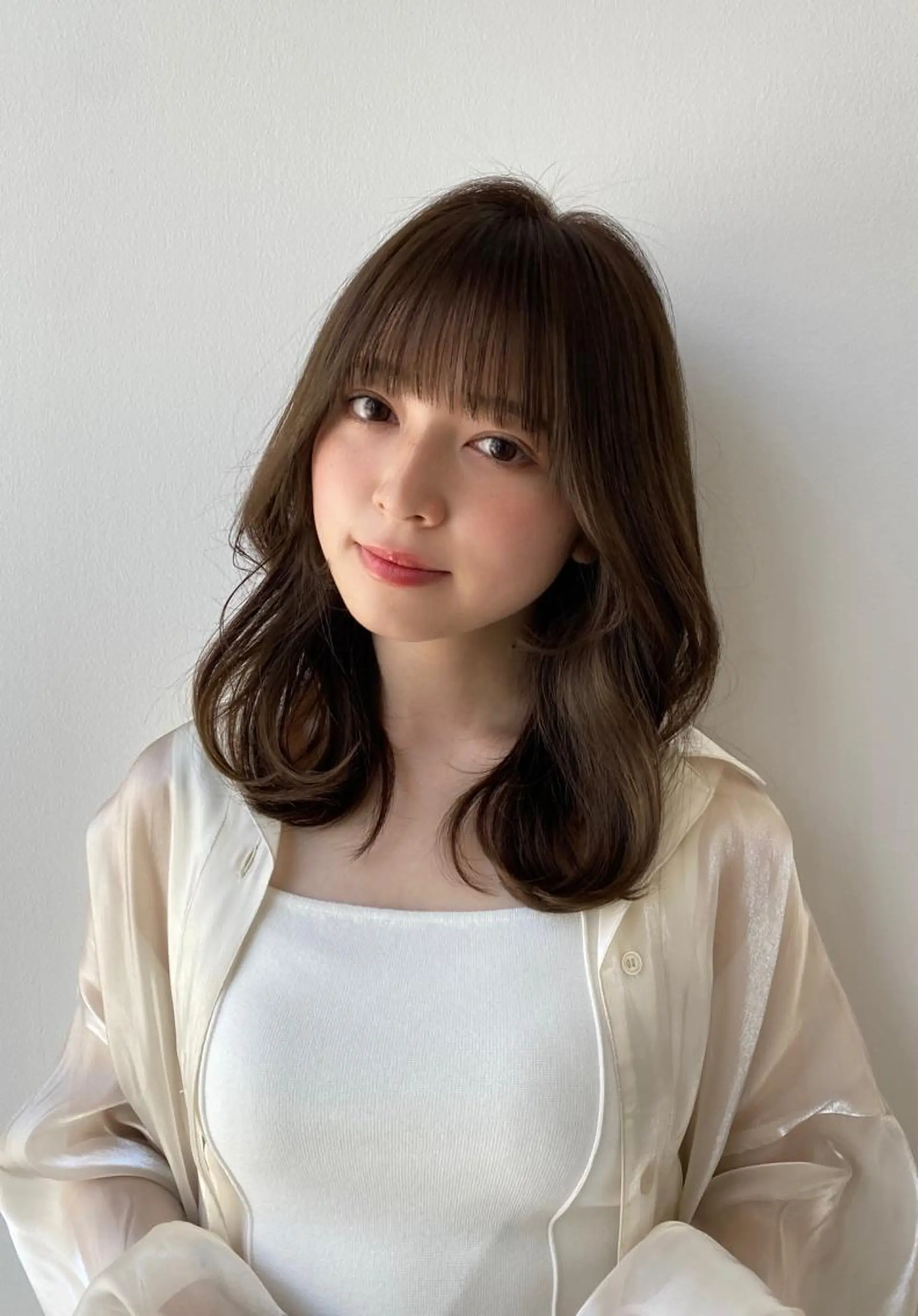 セミロング カラー 佐藤 悠衣/透明感 カラー/似合わせ前髪のヘアスタイル