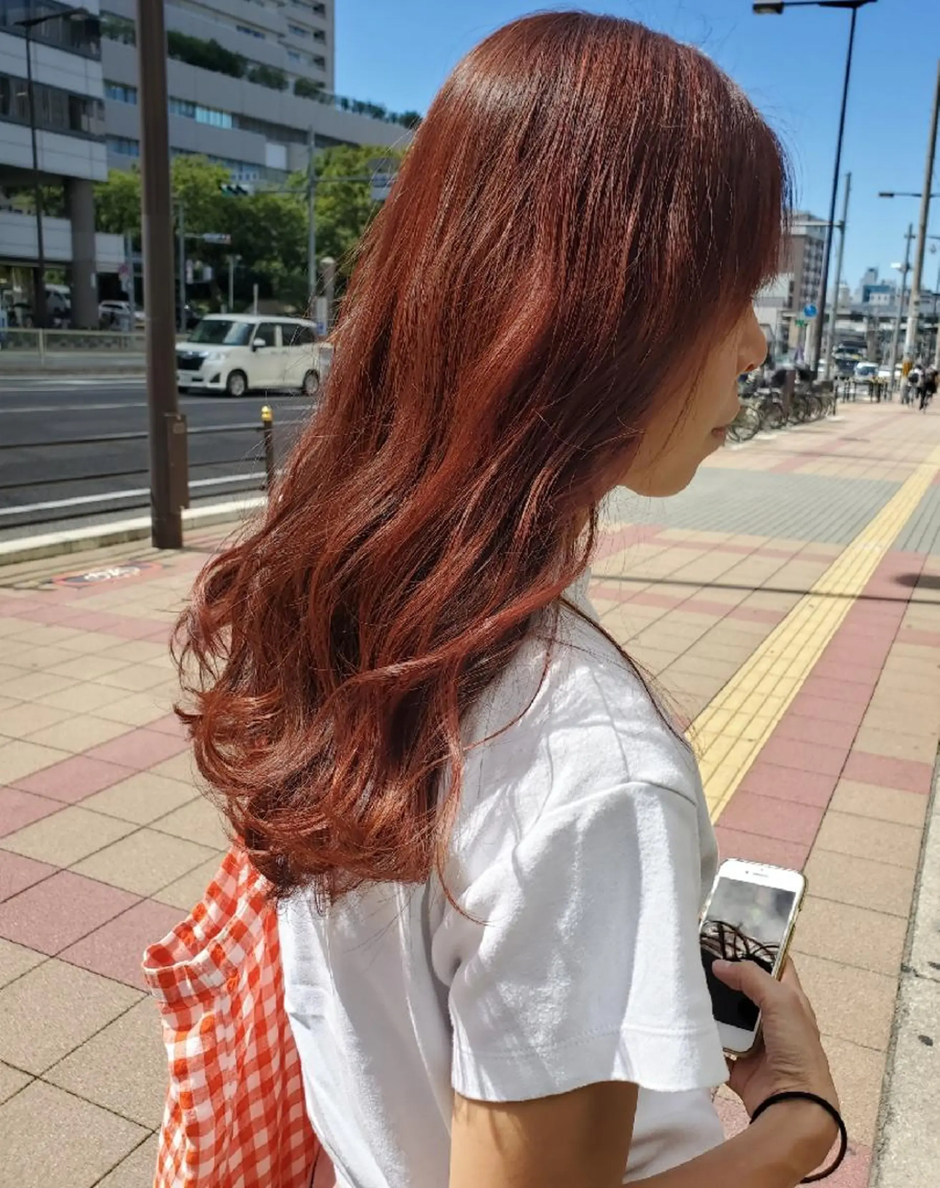 ロング カラー ピンクカラー カット ヘアカラー トリートメント 難波/白髪ぼかし/ KAORIのヘアスタイル