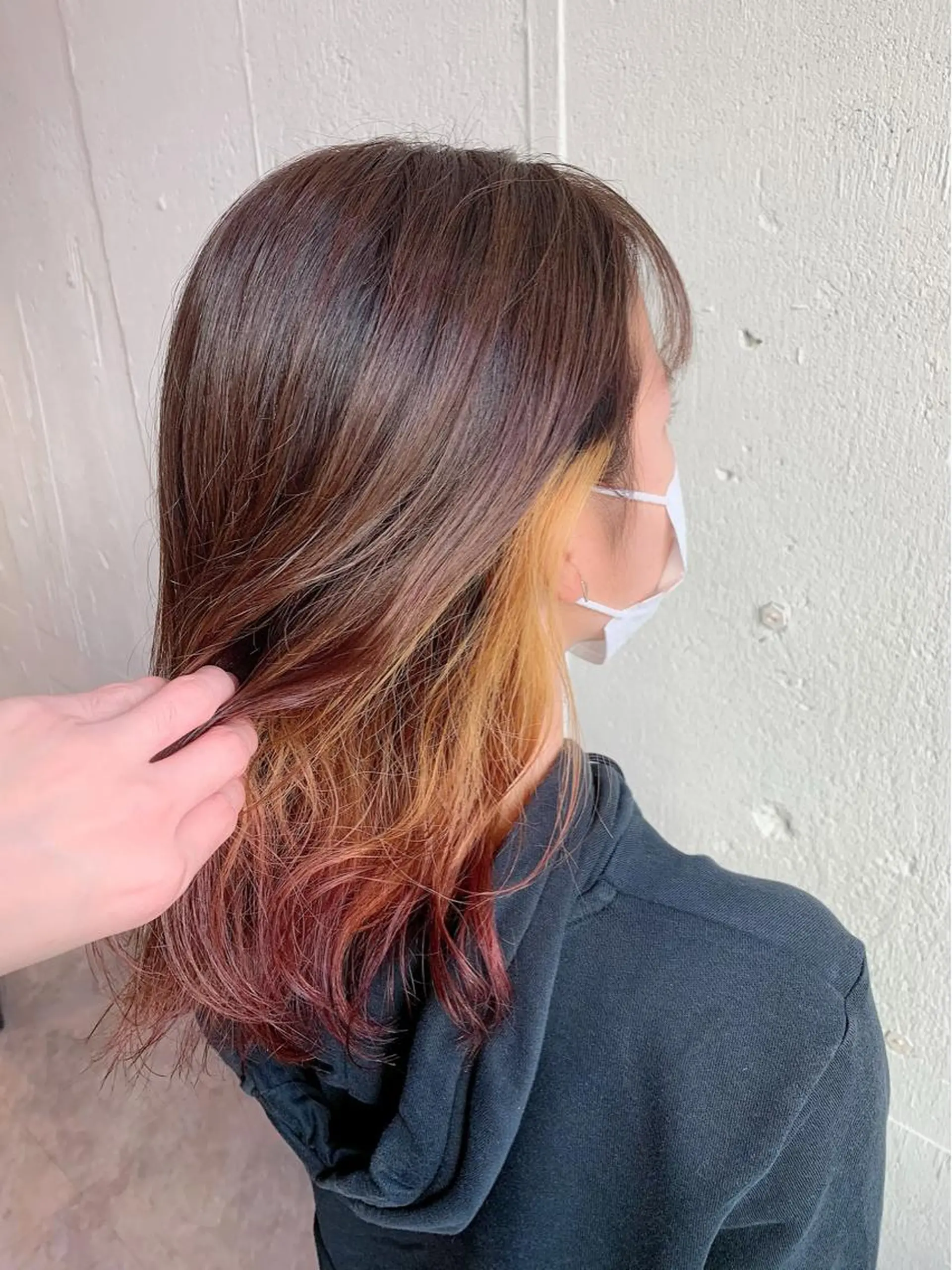 ミディアム カラー インナーカラー ヘアカラー トリートメント 💛丁寧さNo.🥇 🧸片山智裕💛のヘアスタイル