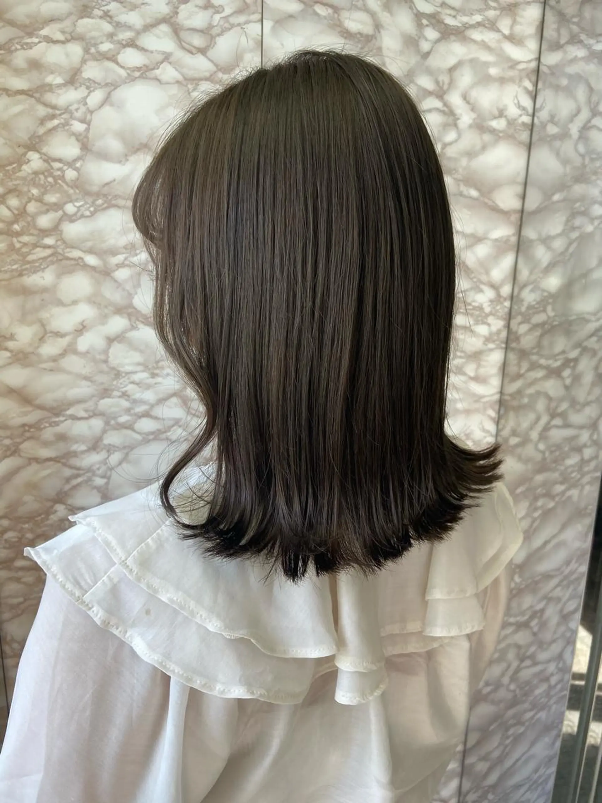 セミロング カラー ヘアカラー トリートメント ヘアセット 地毛風艶カラー🌿 喜多夏海のヘアスタイル