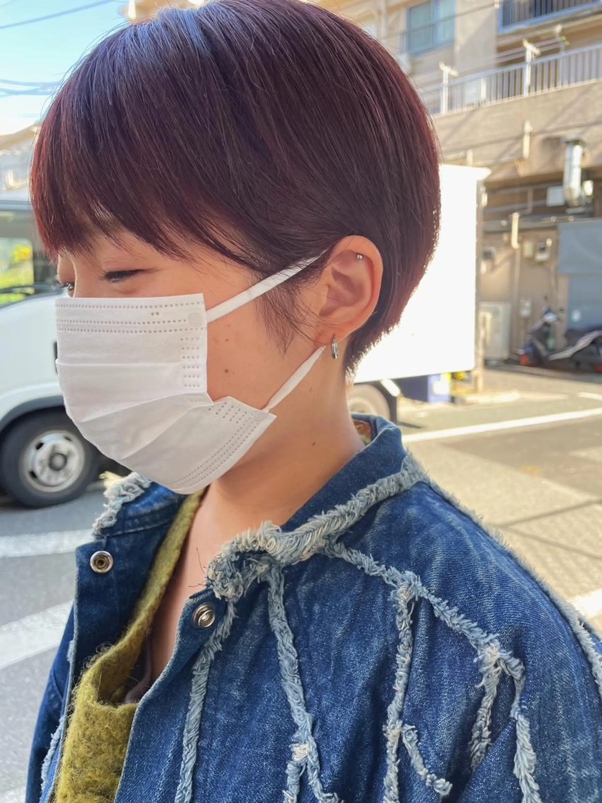 ショート カラー ショートヘア カット ヘアカラー トリートメント パーマ/透明感カラー /ボブ/吉田一生のヘアスタイル