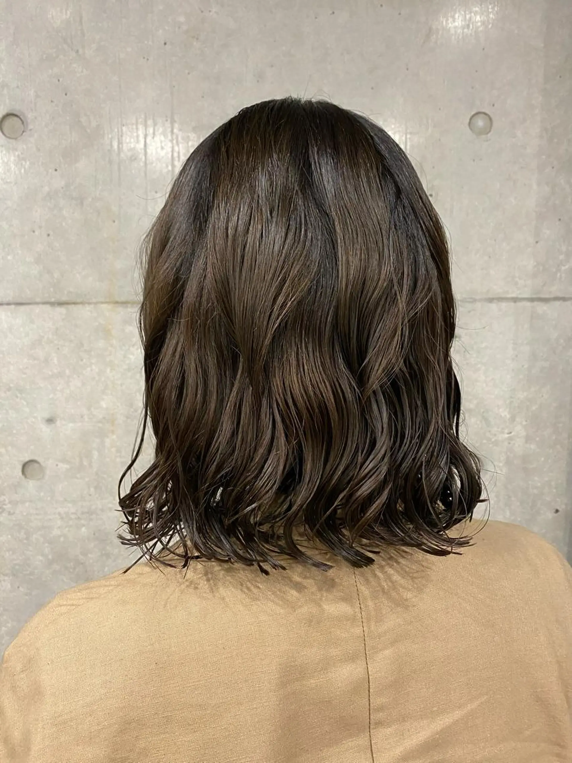 カラー パーマ ボブパーマコテ巻き風 パーマNo1深江秀平のヘアスタイル