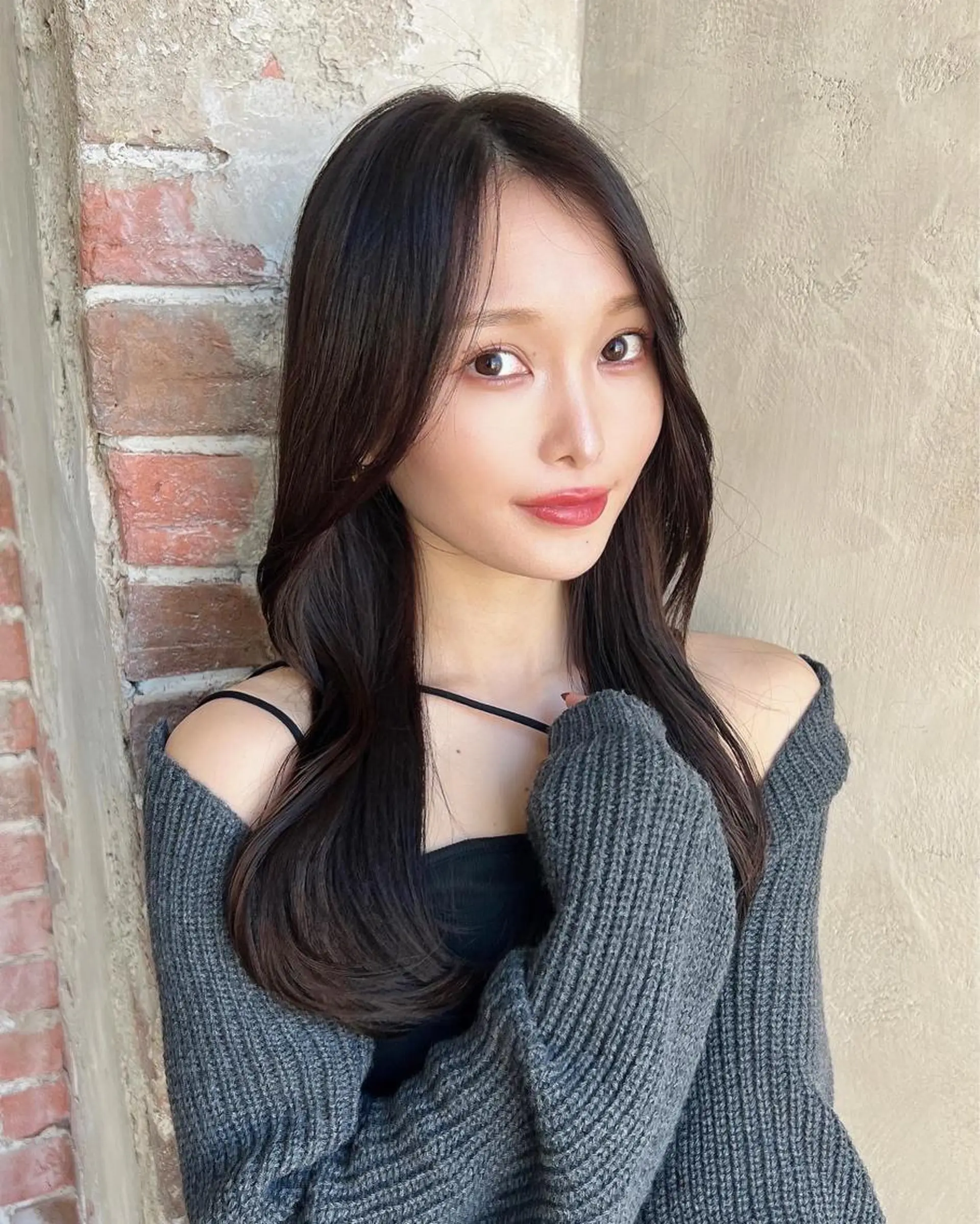 ロング アッシュ くびれヘア 髪質改善 ロング 縮毛矯正 🧡くびれヘア/前髪 顔周り🧡久原結衣のヘアスタイル